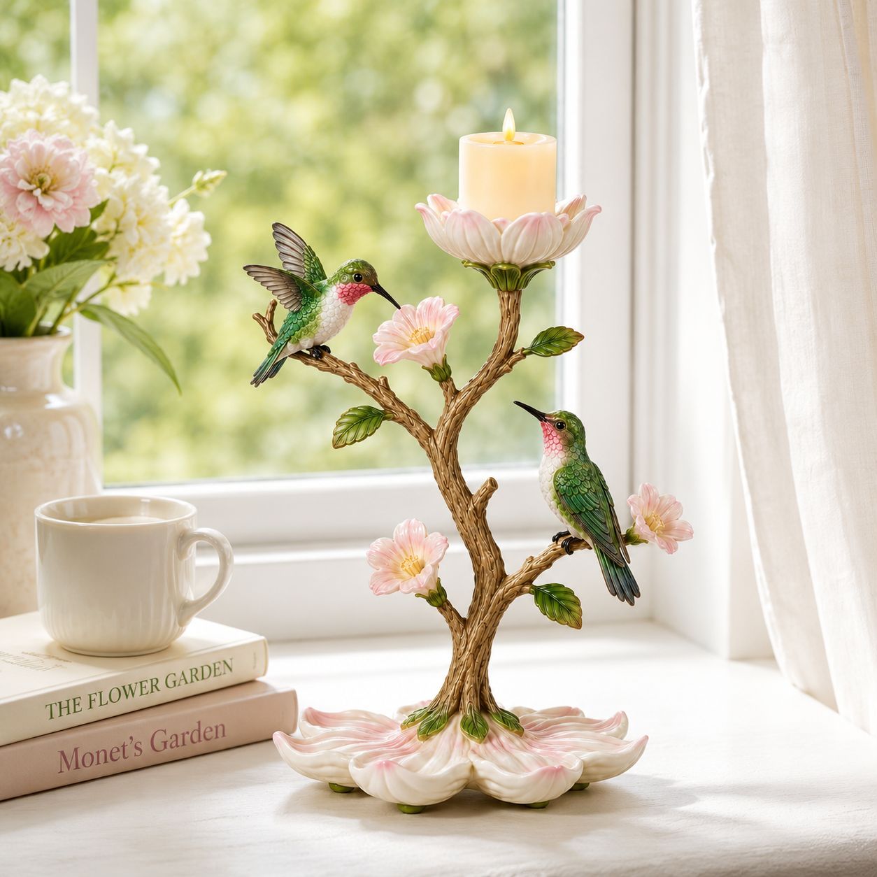 Hummingbird Garden LED Candle Decor