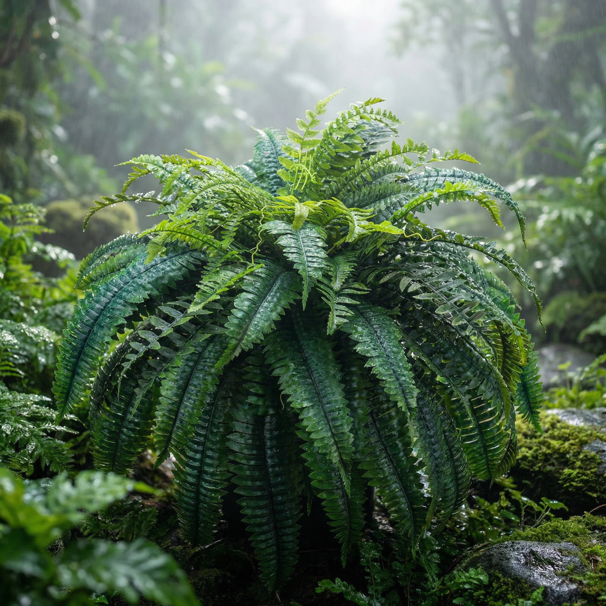 Large Artificial Boston Fern Plants 88 Branches