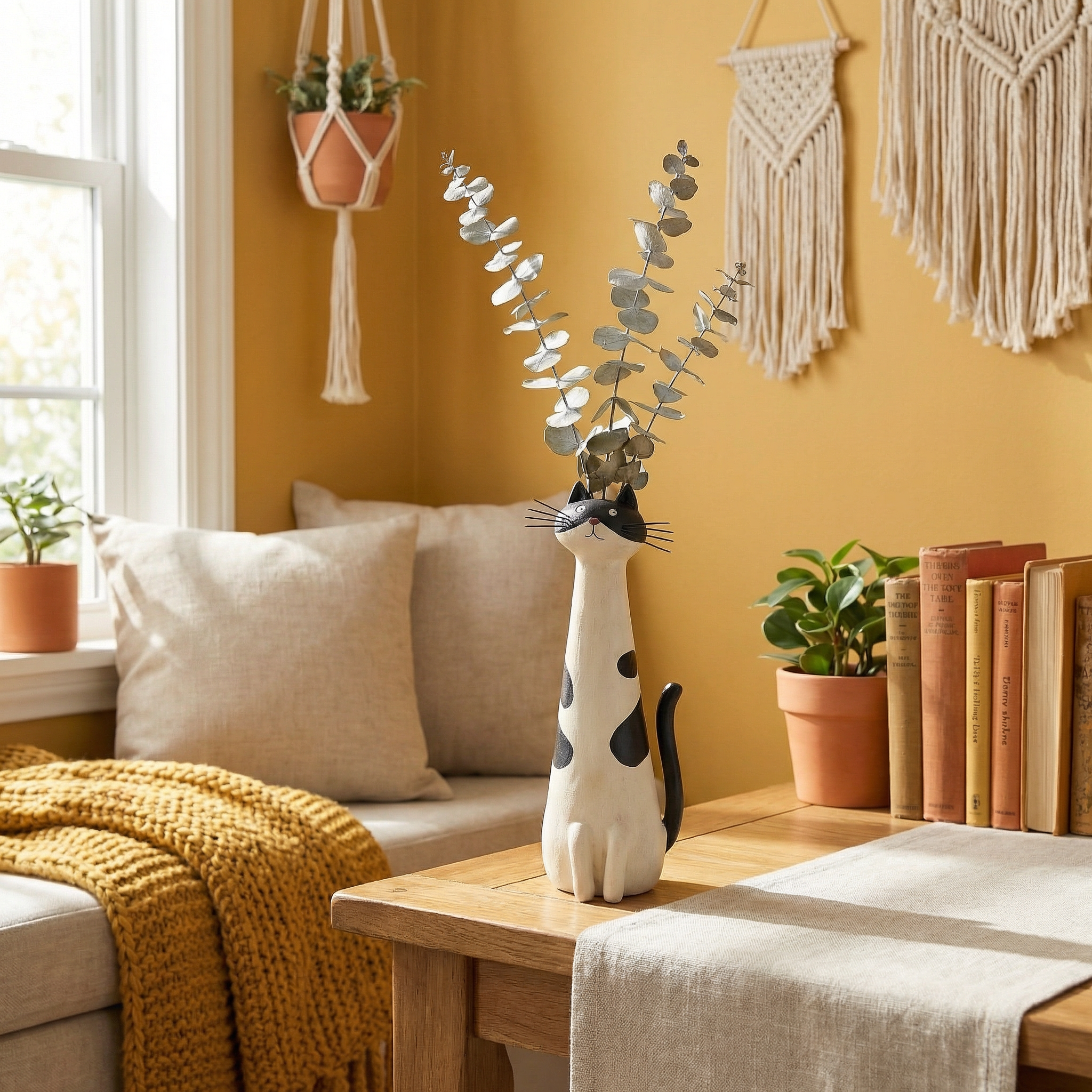 Handmade Quirky Cat Vase