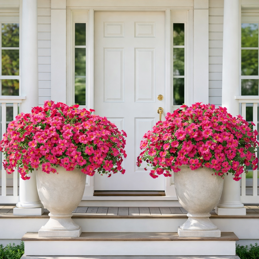 Faux Morning Glory with Eucalyptus