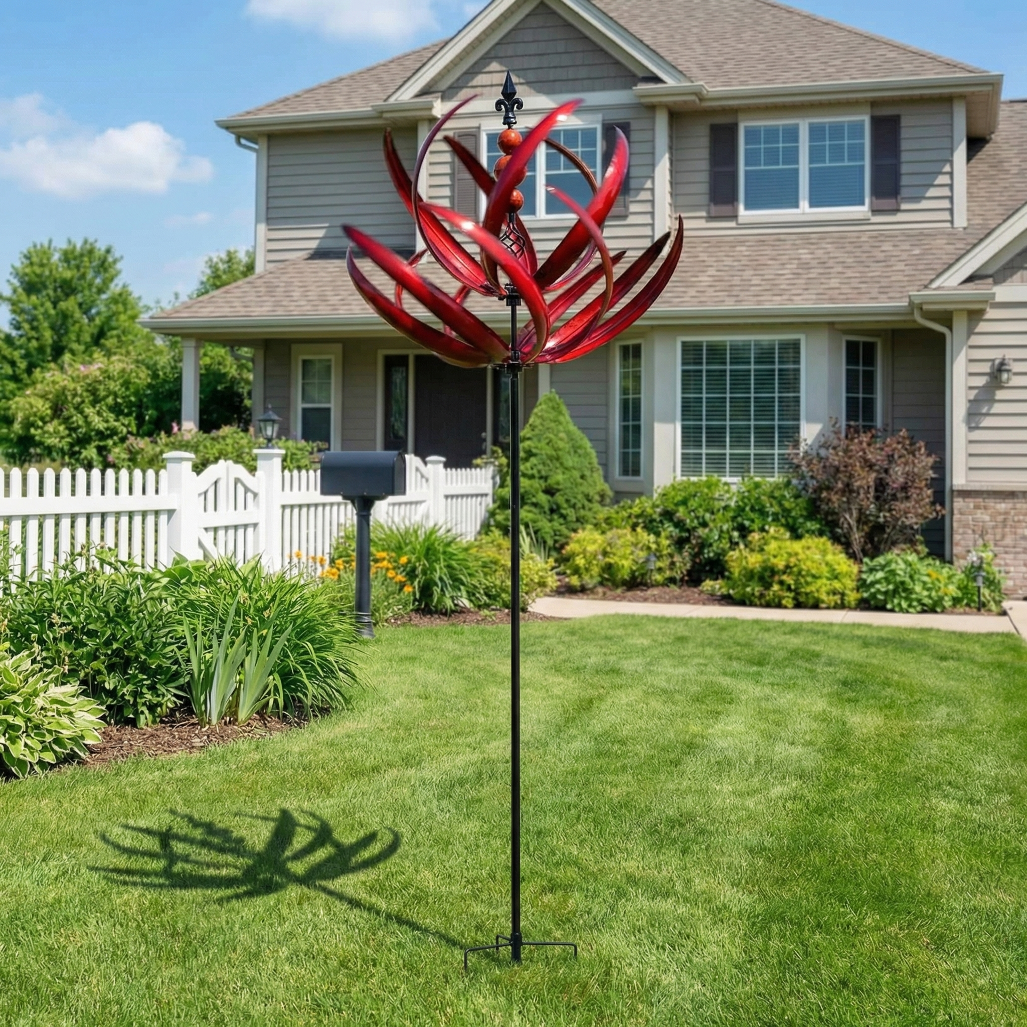 Extra Large Outdoor Metal Wind Sculptures Spinners with Stake