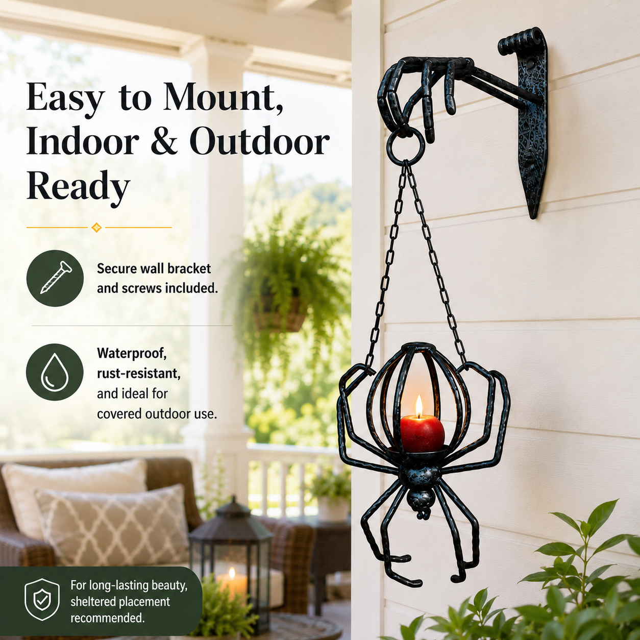 Gothic Spider Wall Sconce