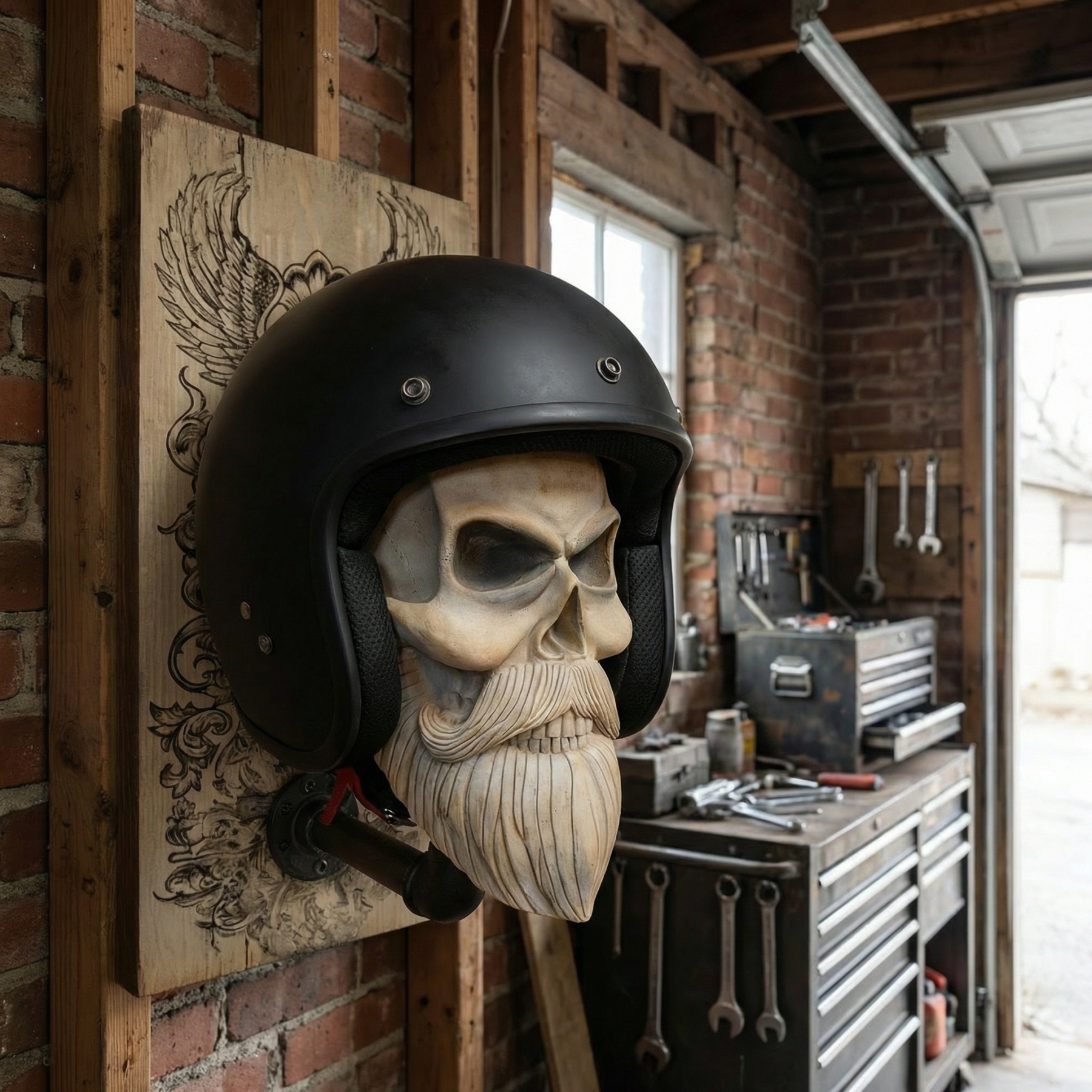 Skull Wall Sculpture Helmet Pendant Mask