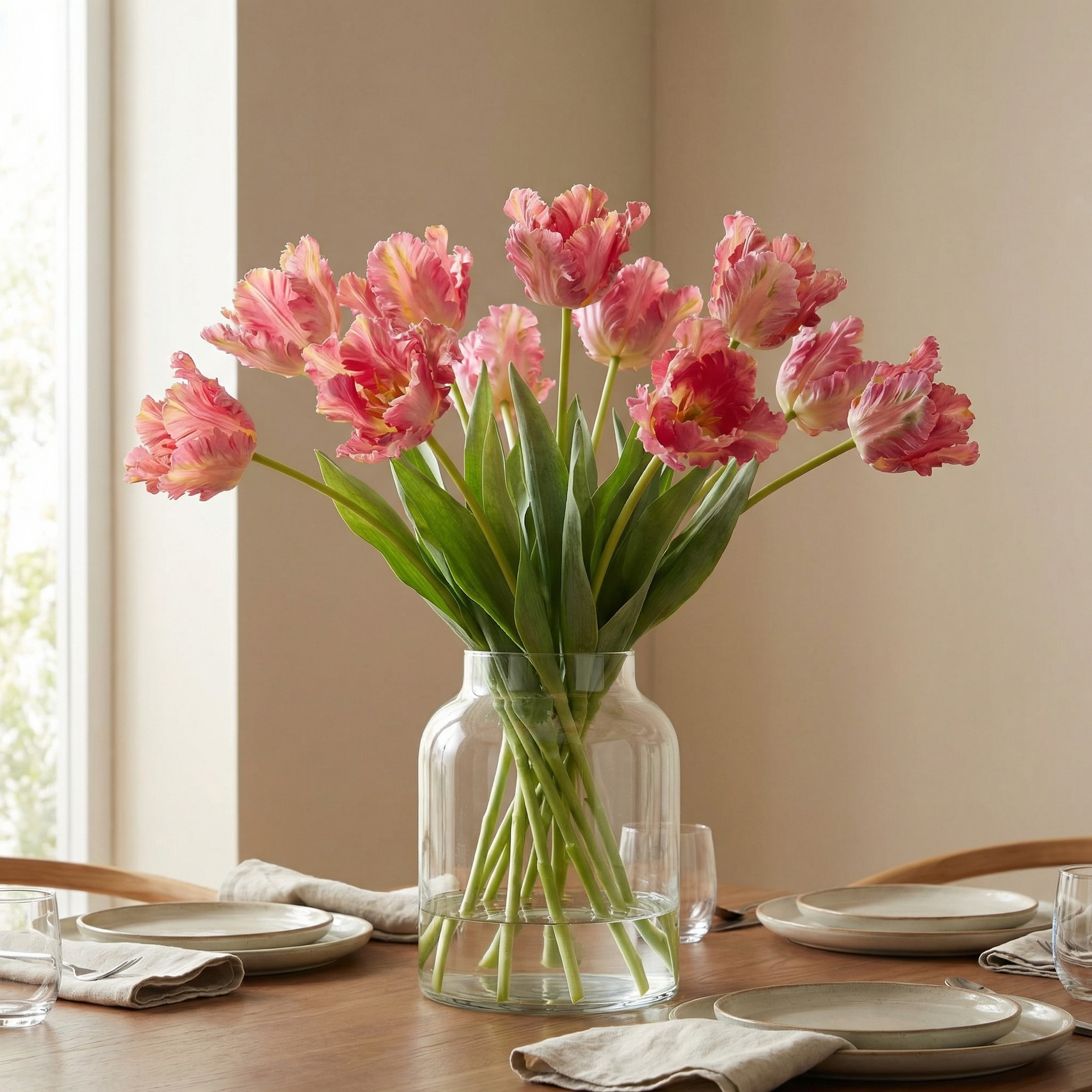 Dramatic Ruffled Tulips Stems