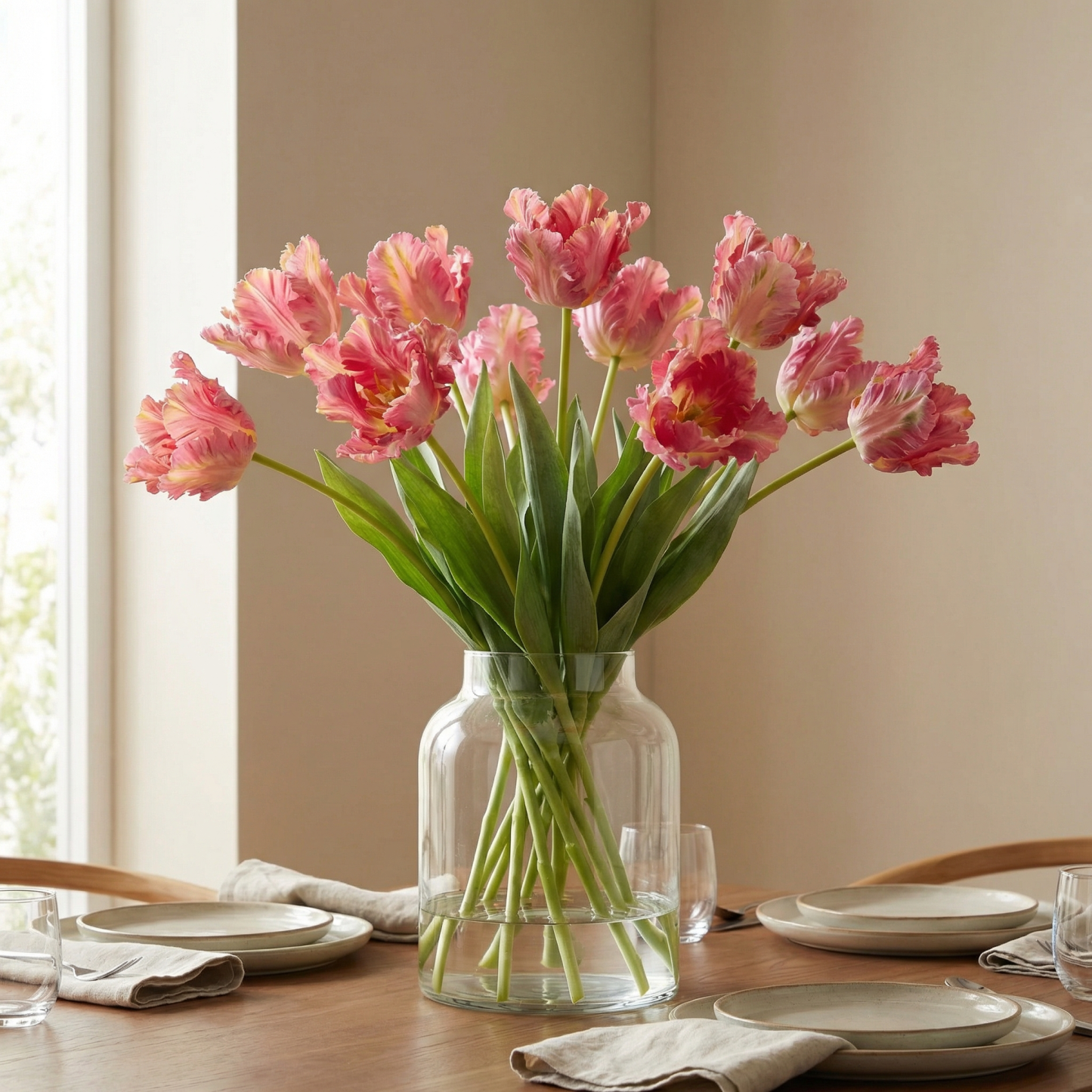 Dramatic Ruffled Tulips Stems