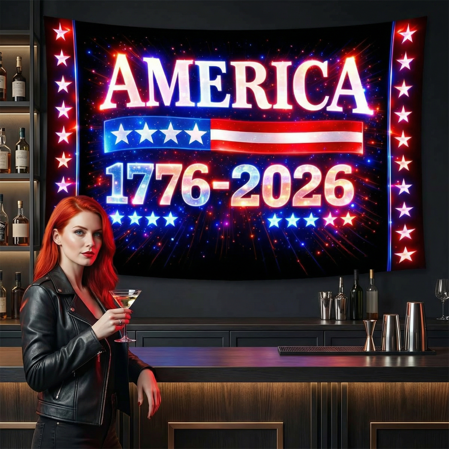 250th Anniversary Neon Print Tapestry