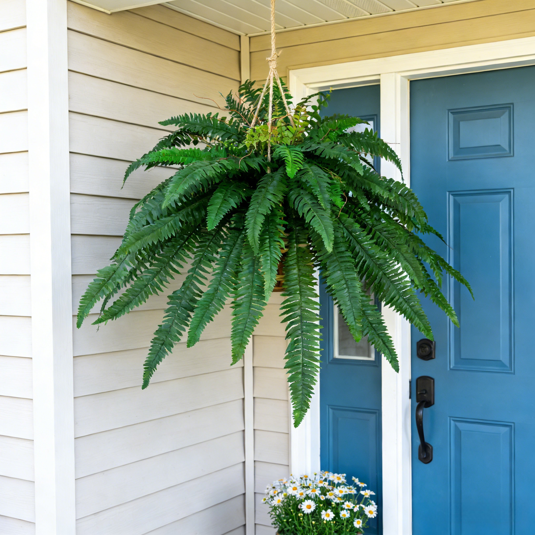 Large Silky Artificial Boston Fern Bush