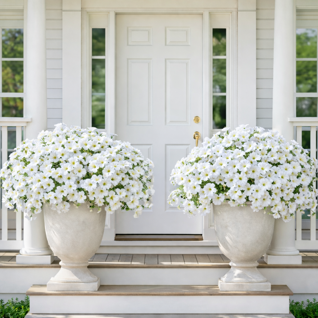 Faux Morning Glory with Eucalyptus