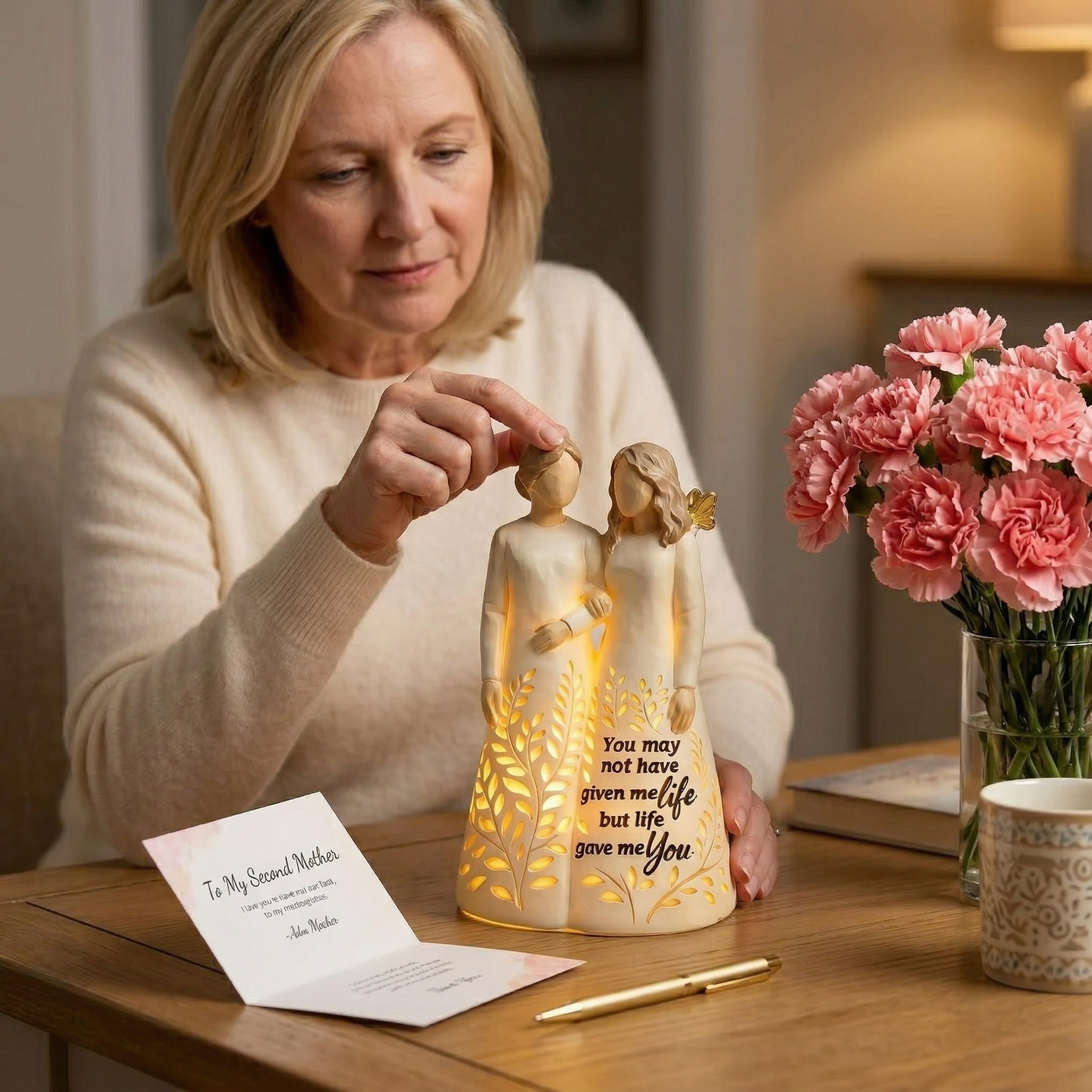 "Life Gave Me You" Mother-in-Law Figurine Night Light