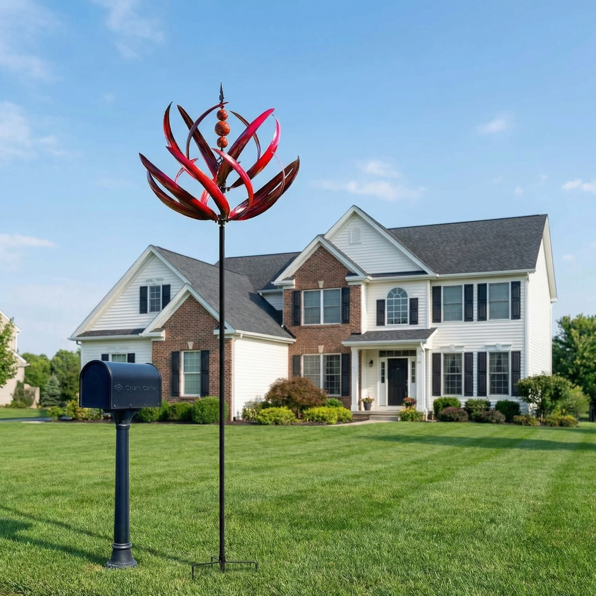 Extra Large Outdoor Metal Wind Sculptures Spinners with Stake