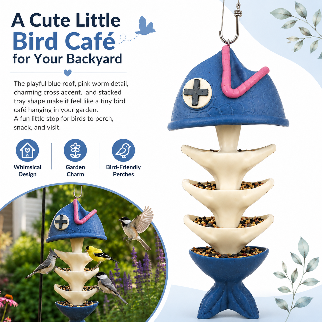 Whimsical Hanging Bird Feeder