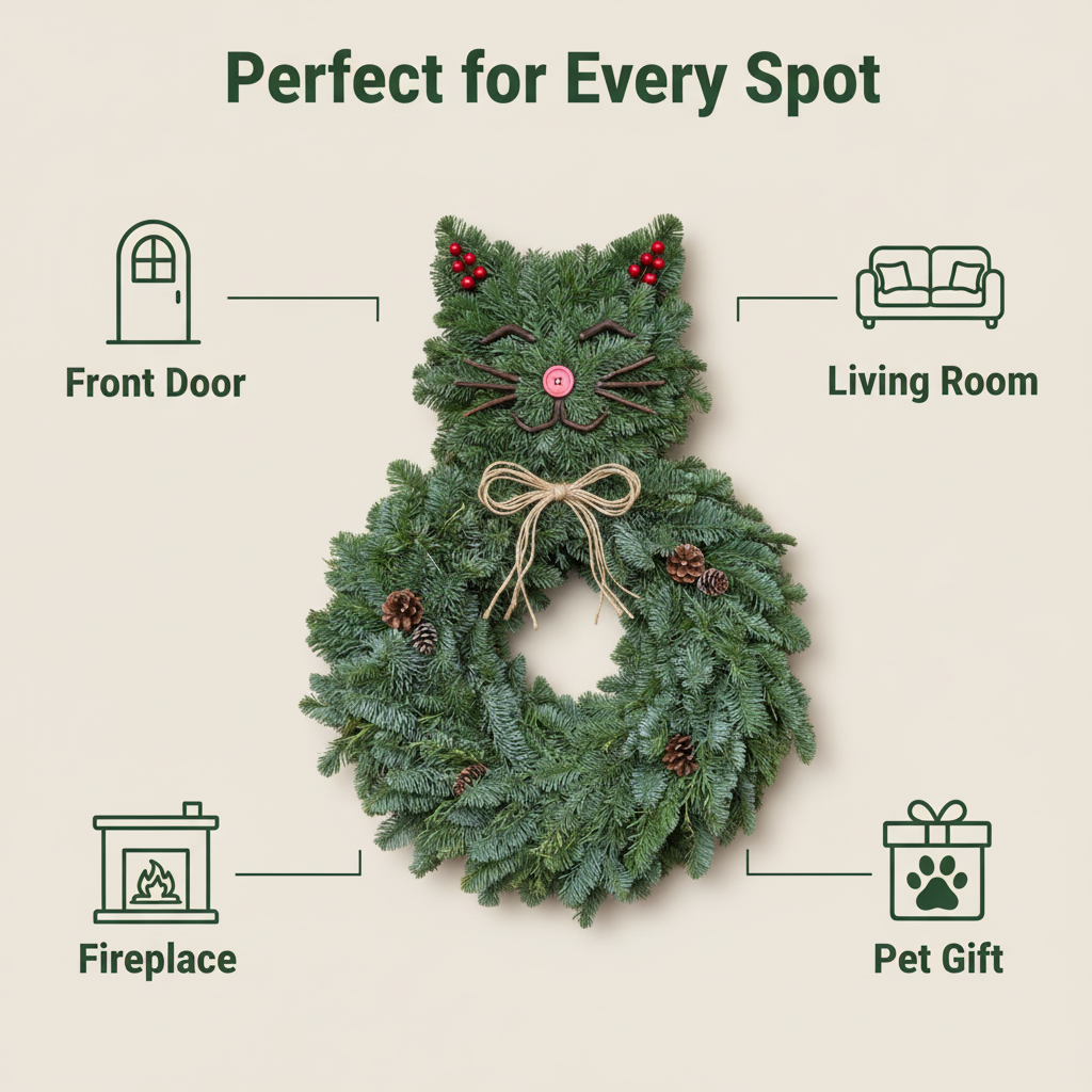 Purrfect Catmas Wreath