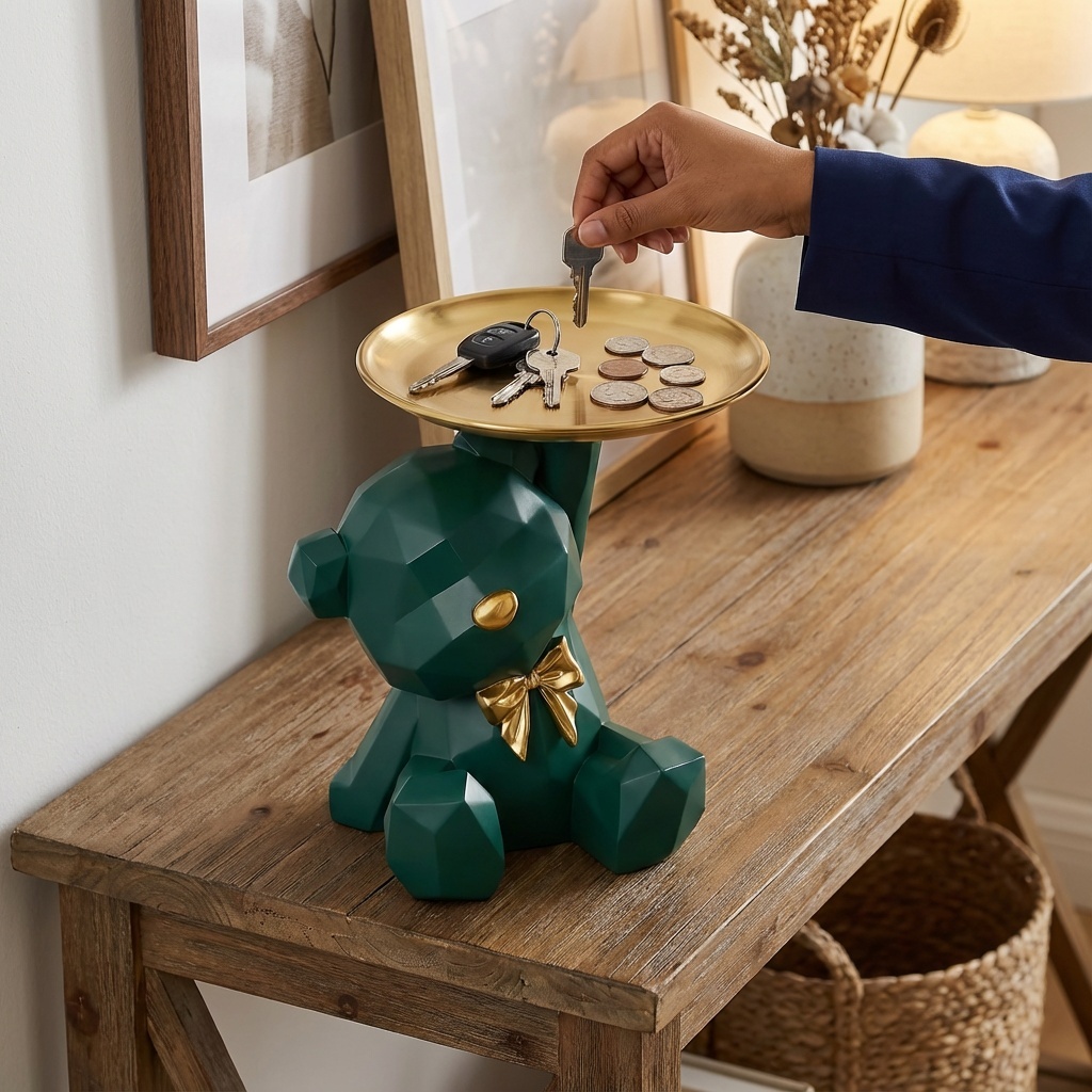 Charming Bear-Shaped Storage Tray