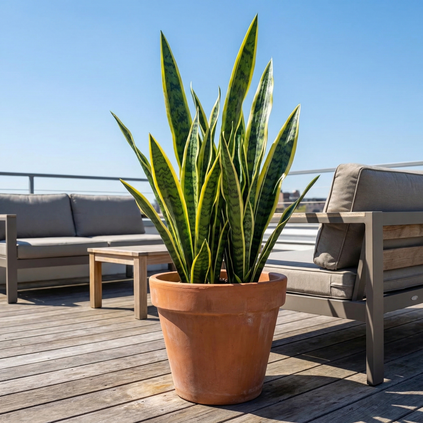 Extra Long Artificial UV tolerant Sansevieria Greenery