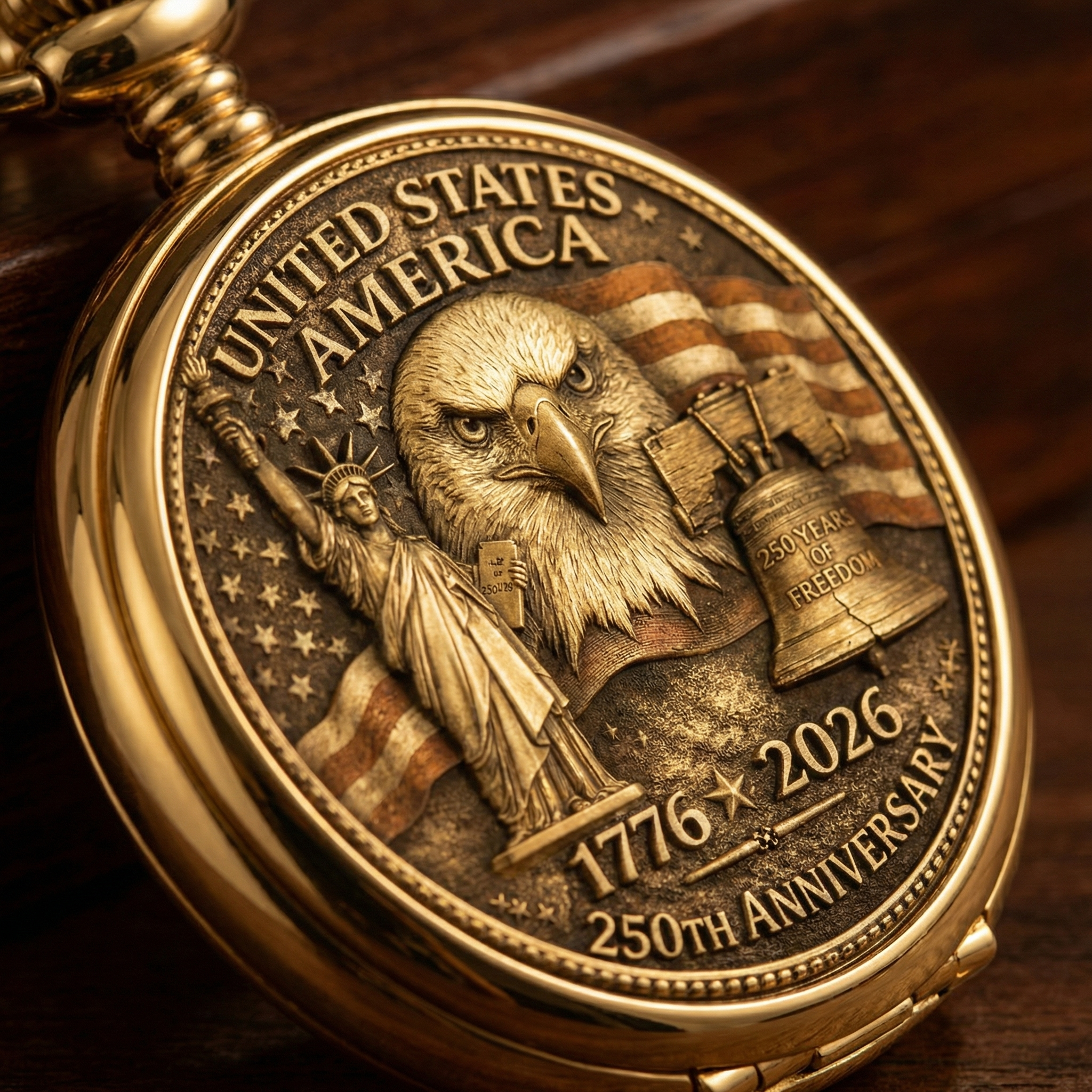 1776-2026 250Th Anniversary Commemorative Pocket Watch Retro