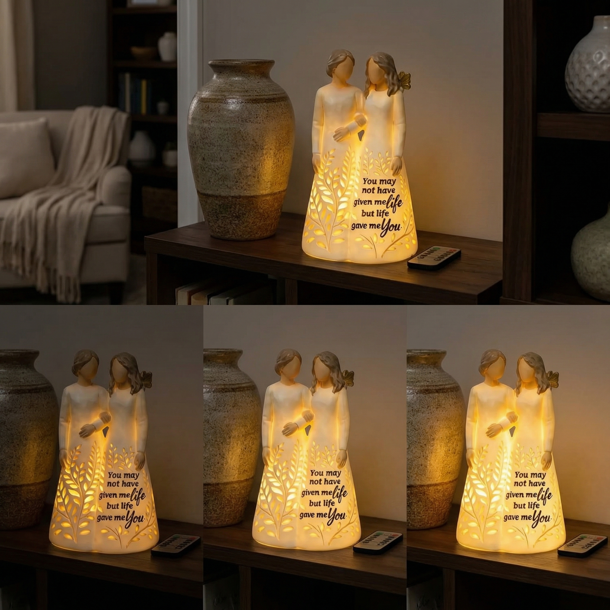 "Life Gave Me You" Mother-in-Law Figurine Night Light