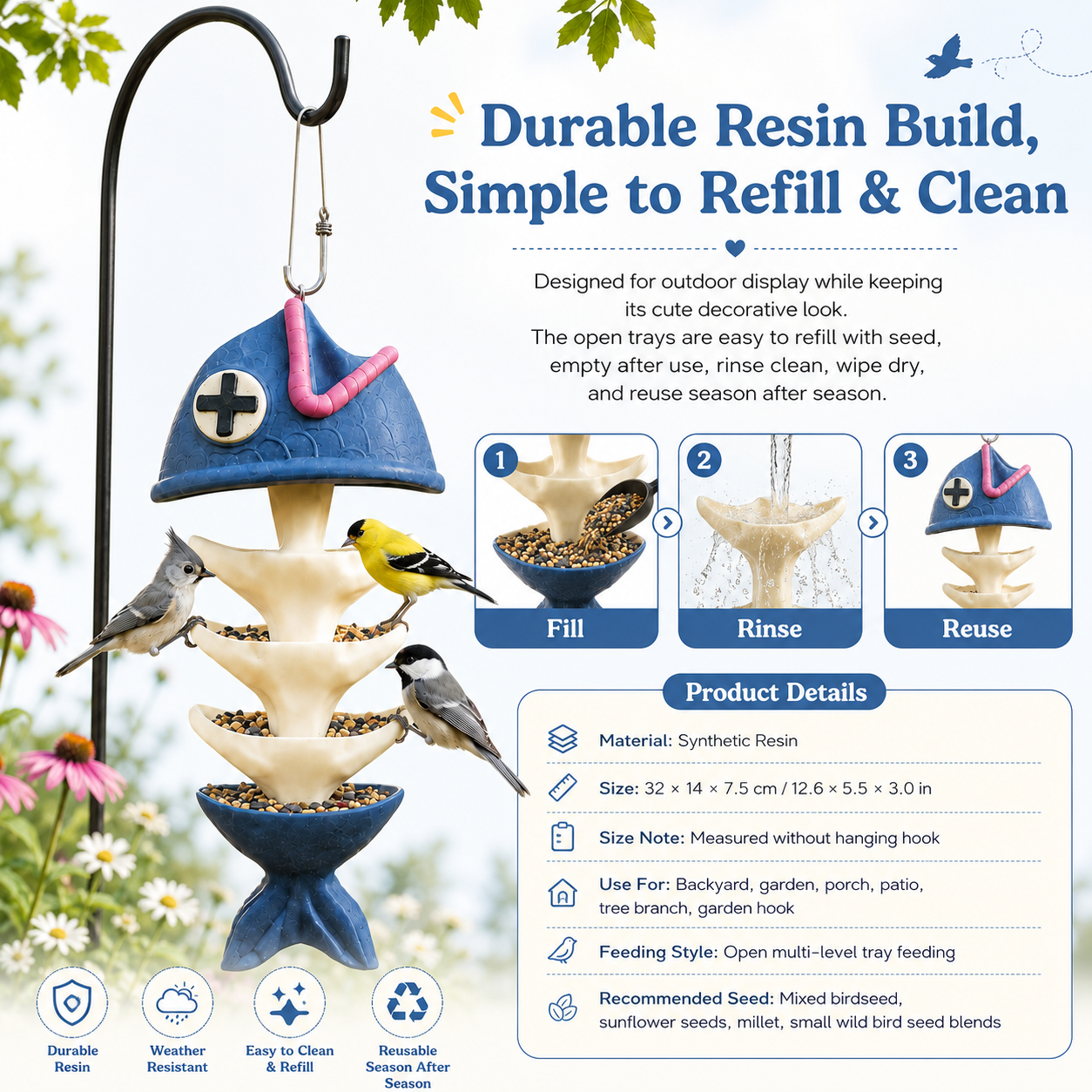 Whimsical Hanging Bird Feeder