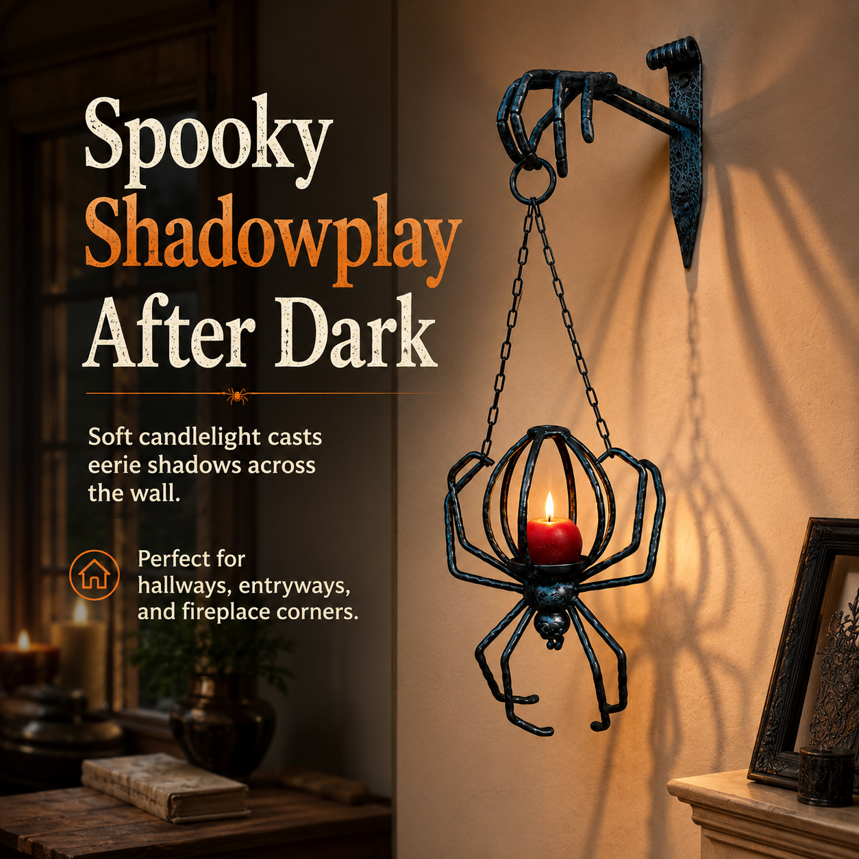 Gothic Spider Wall Sconce