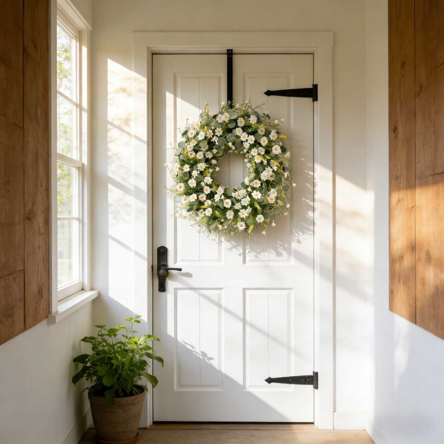 A White Daisy Decorative Wreath