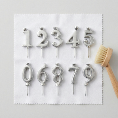 Reusable 0–9 Number Candle Holder Set