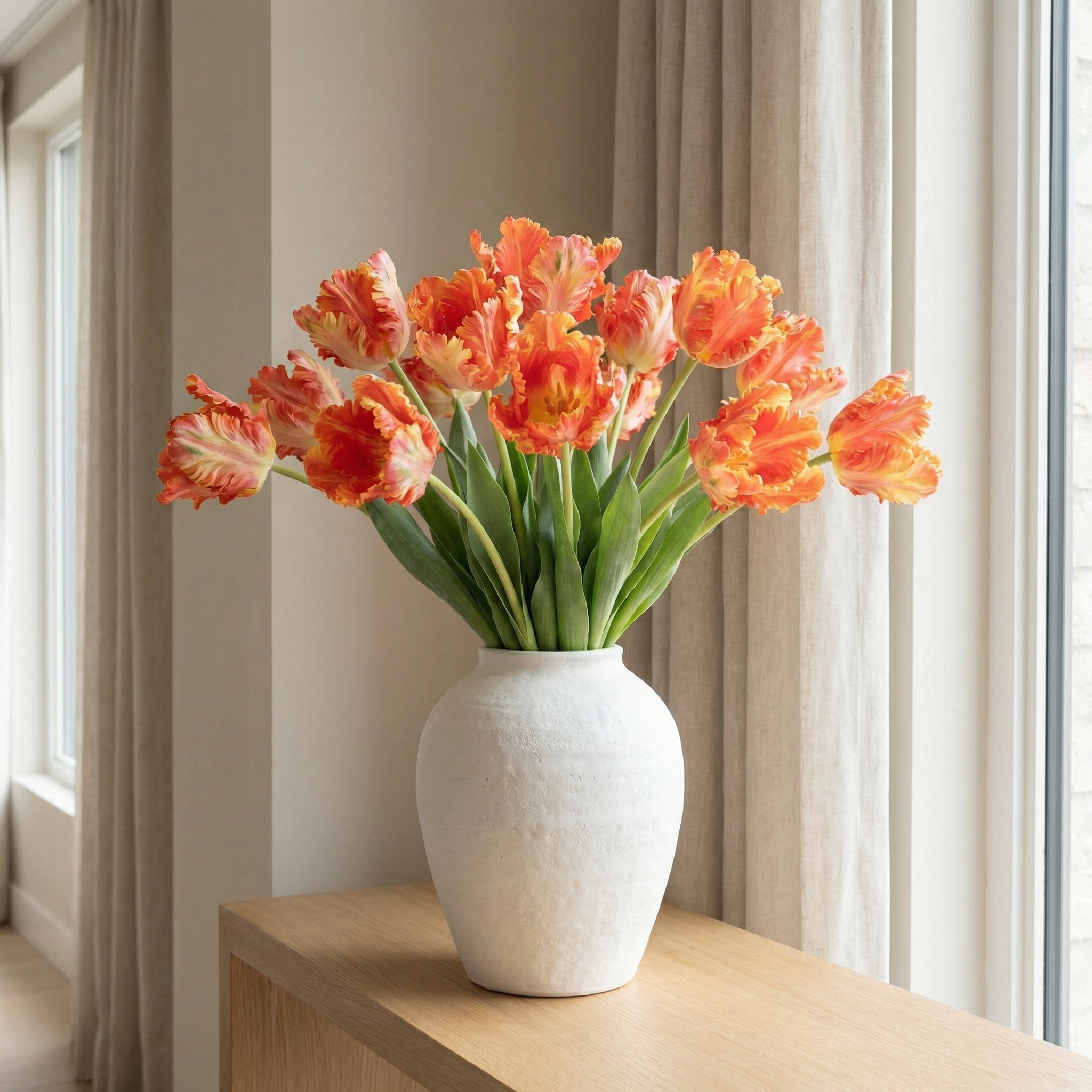 Dramatic Ruffled Tulips Stems