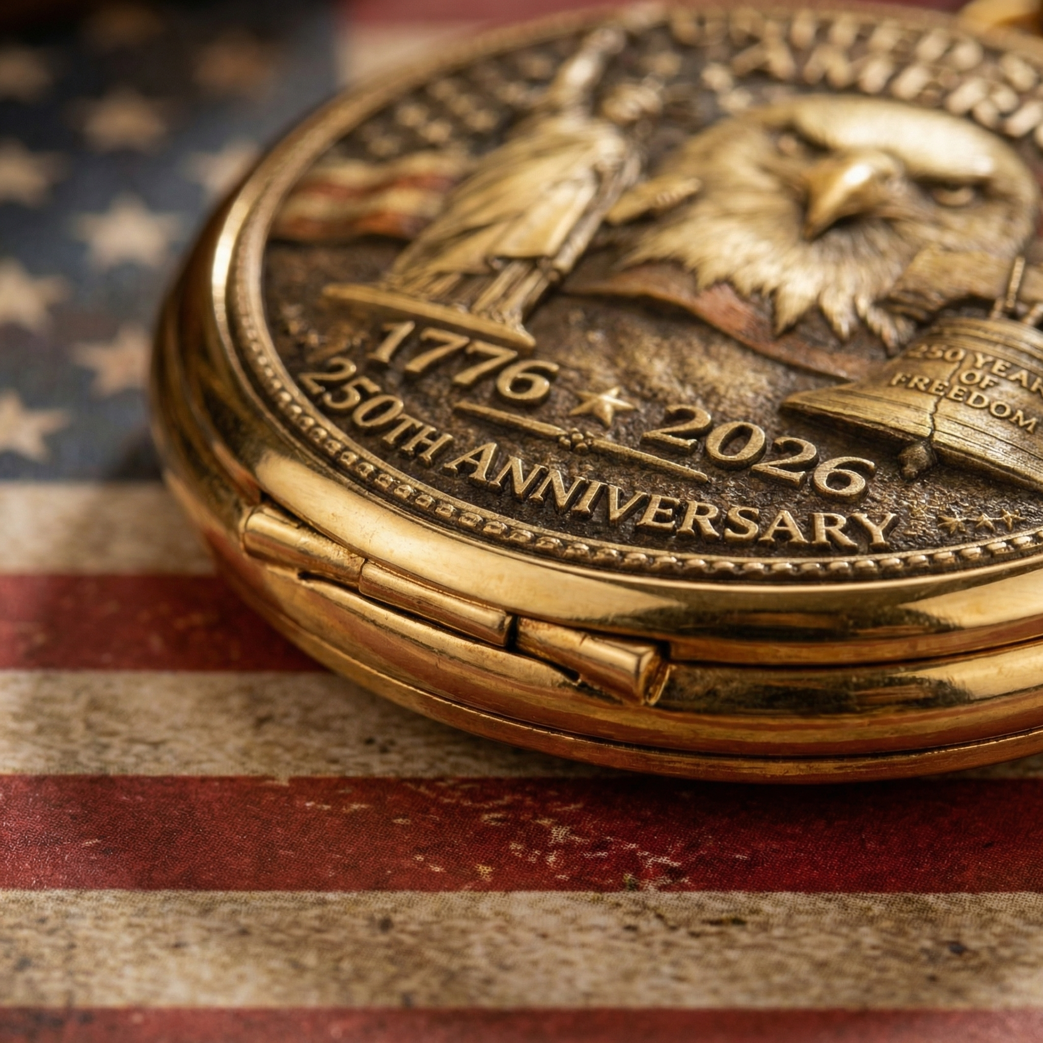 1776-2026 250Th Anniversary Commemorative Pocket Watch Retro