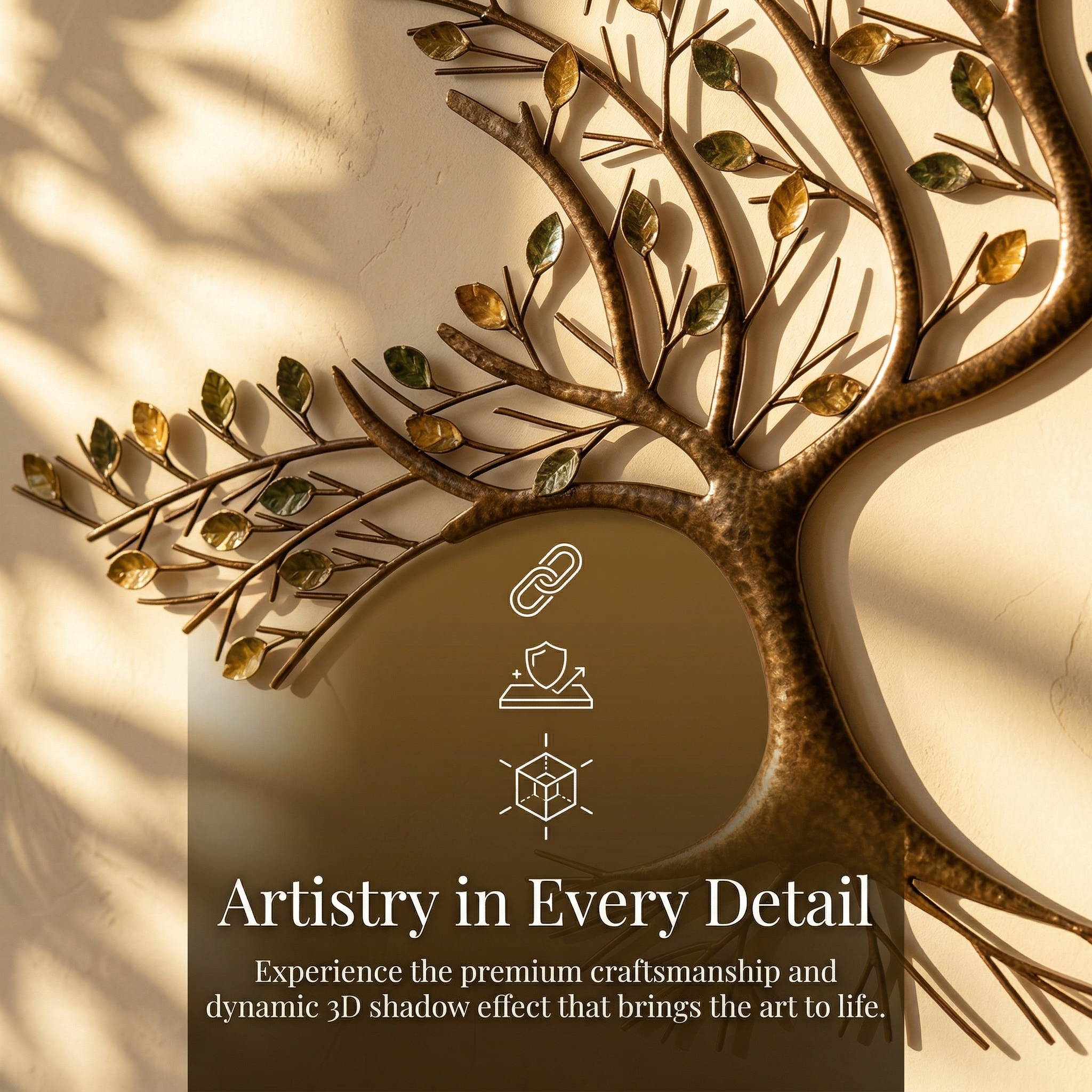 Metal Hummingbird & Branch Wall Art