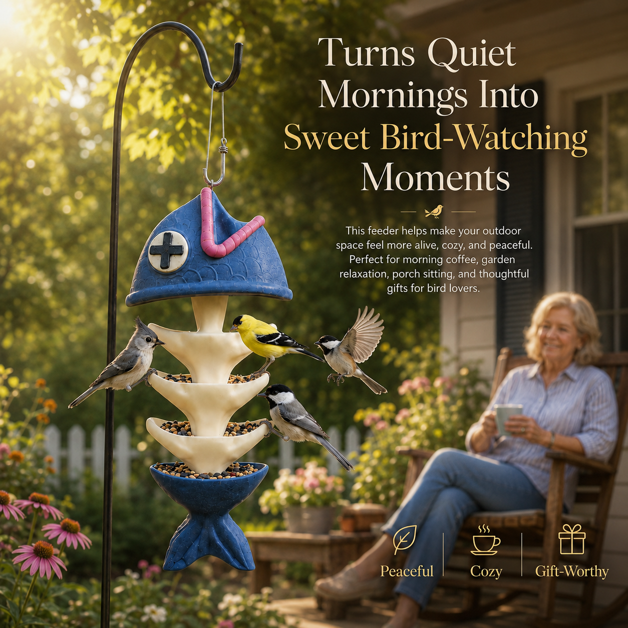 Whimsical Hanging Bird Feeder