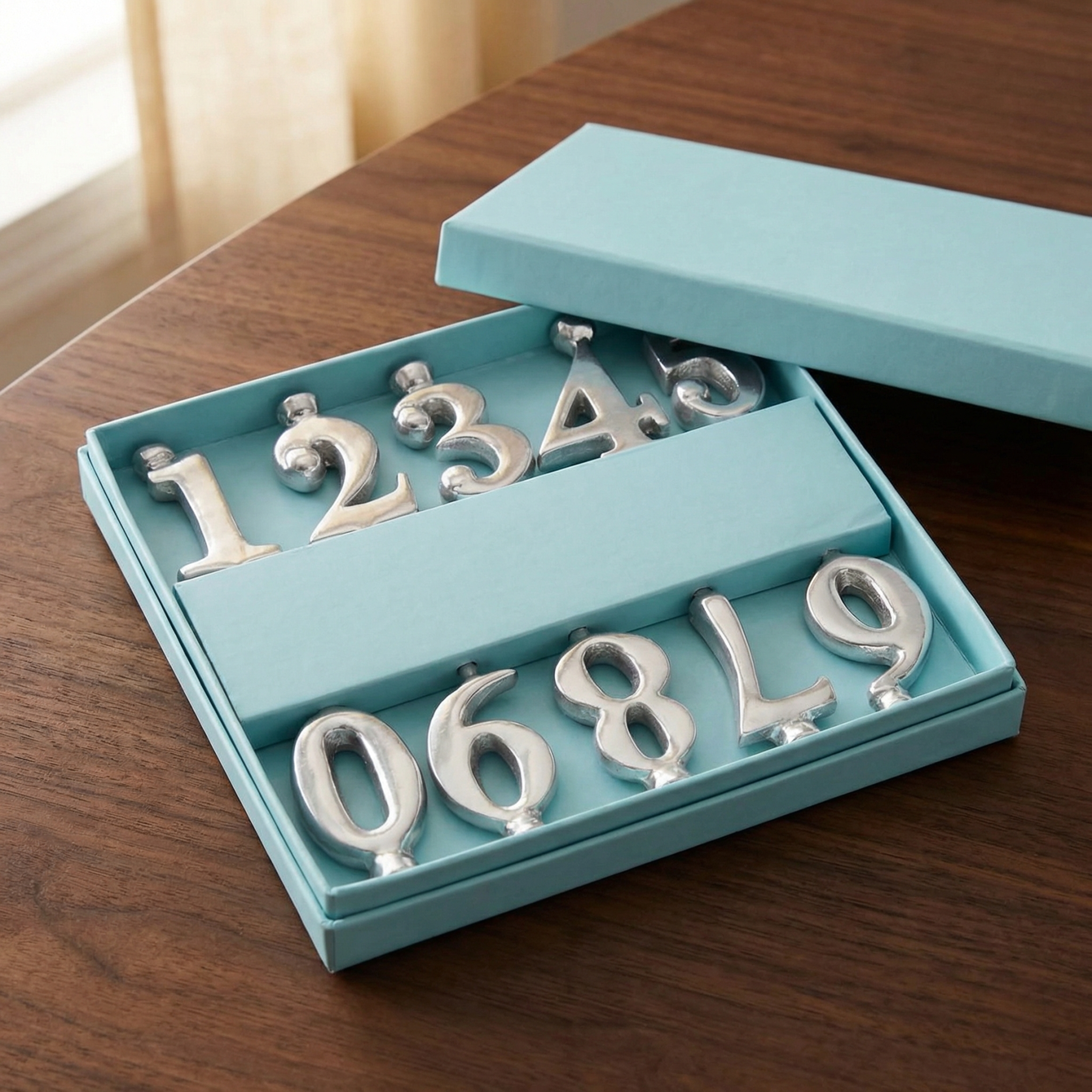 Reusable 0–9 Number Candle Holder Set
