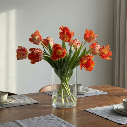 Dramatic Ruffled Tulips Stems