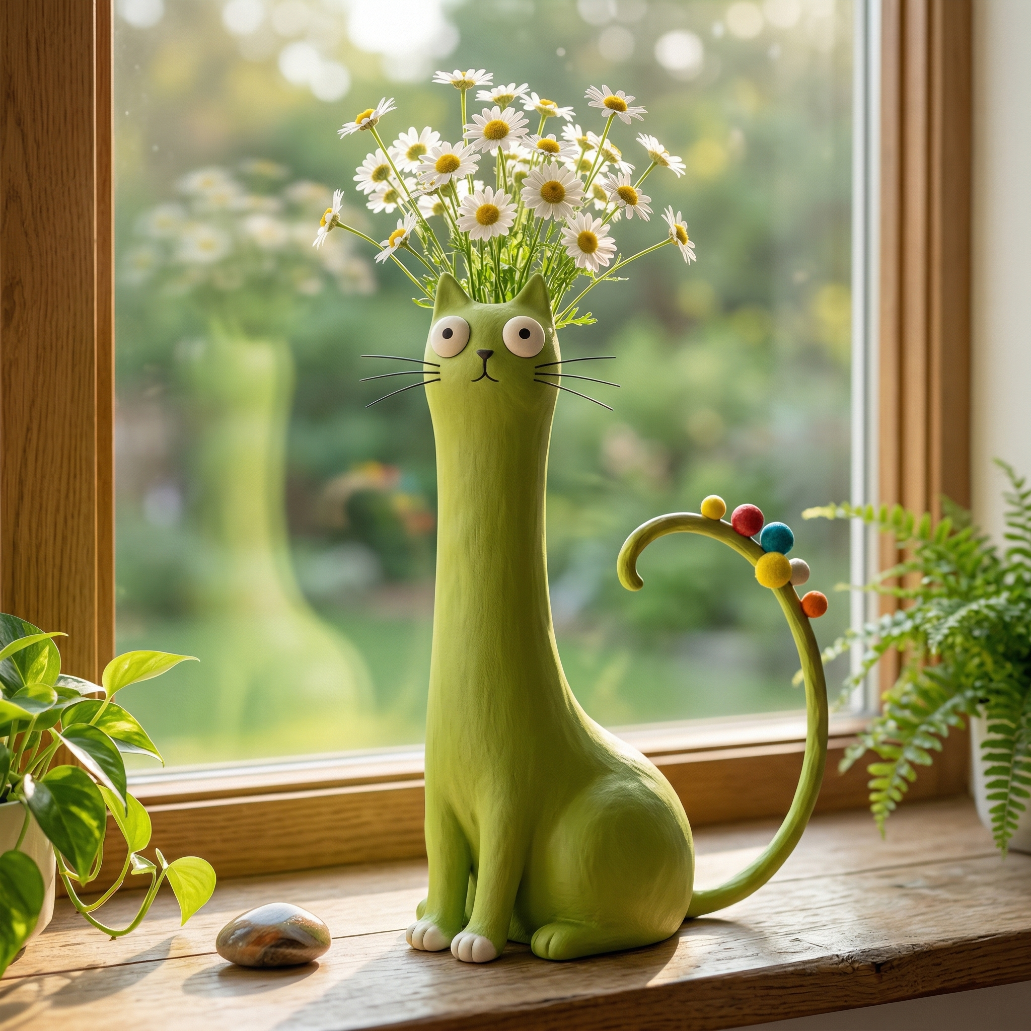 Handmade Quirky Cat Vase