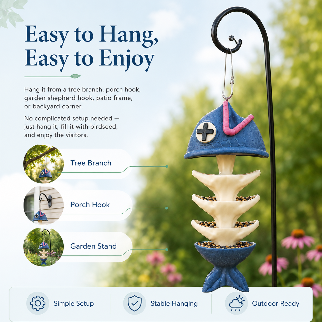 Whimsical Hanging Bird Feeder