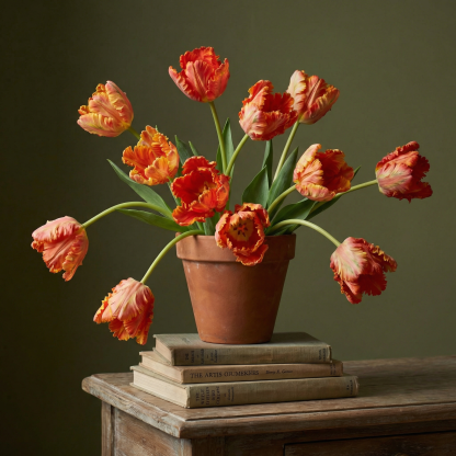 Dramatic Ruffled Tulips Stems