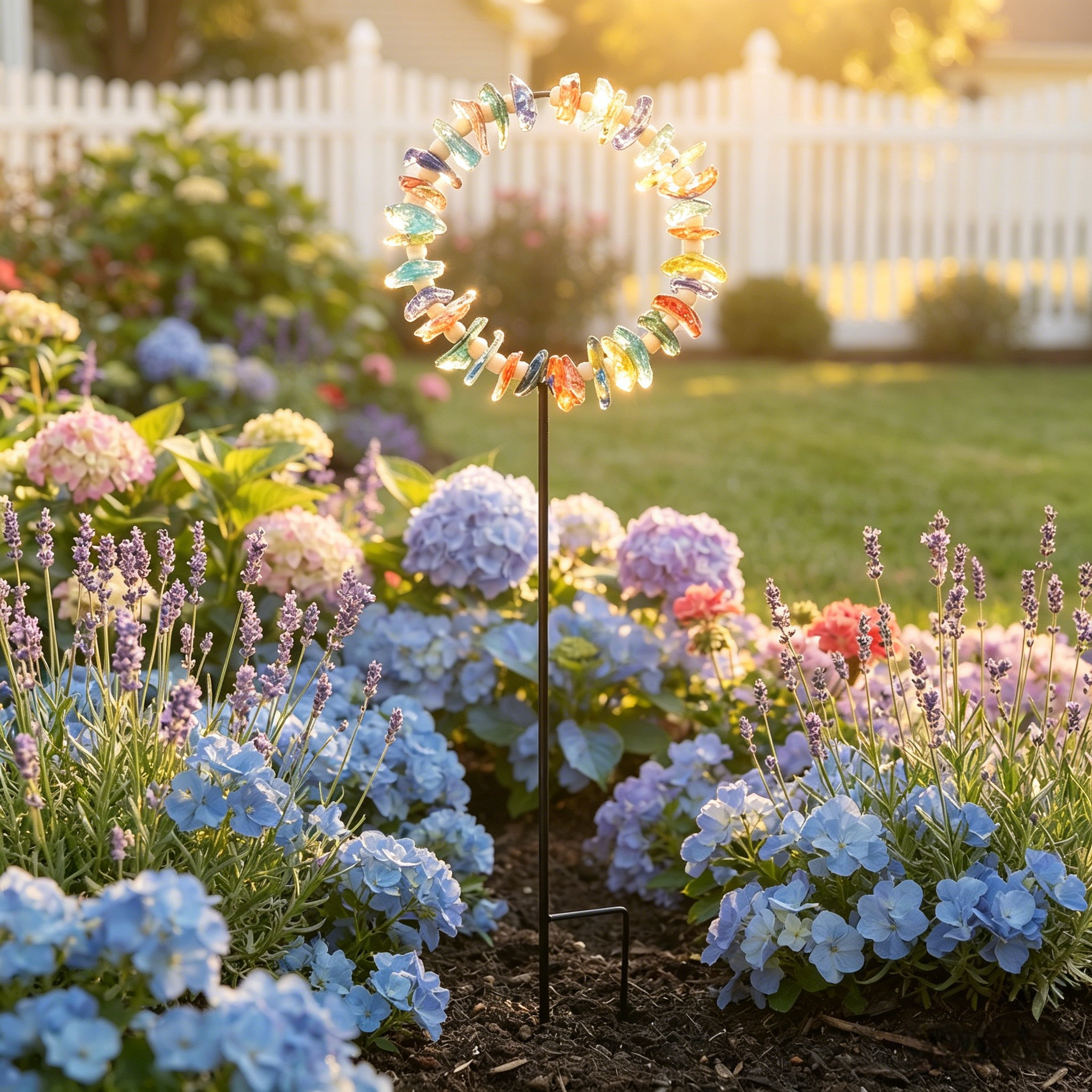 Sea Glass Sun Catcher Garden Stake