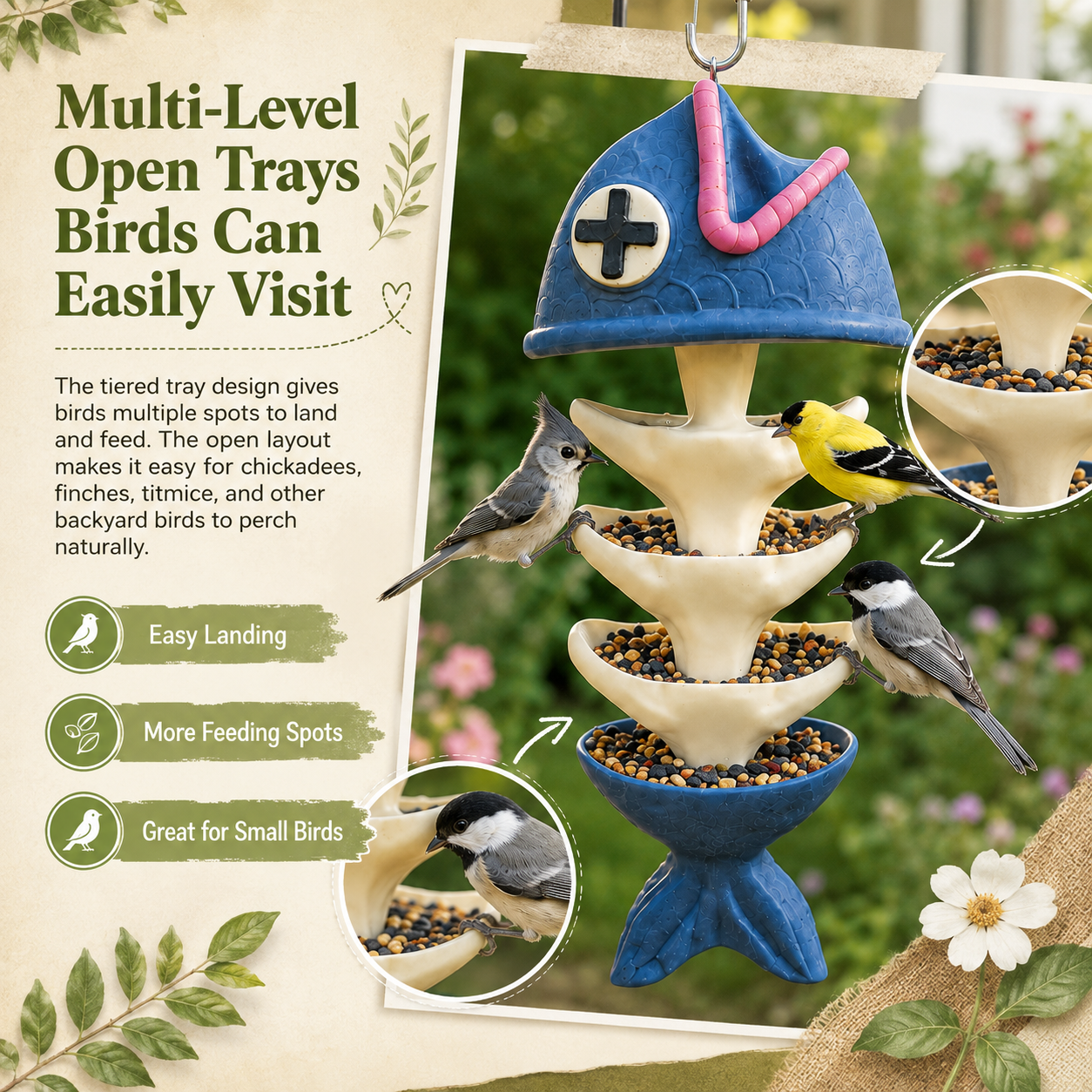 Whimsical Hanging Bird Feeder