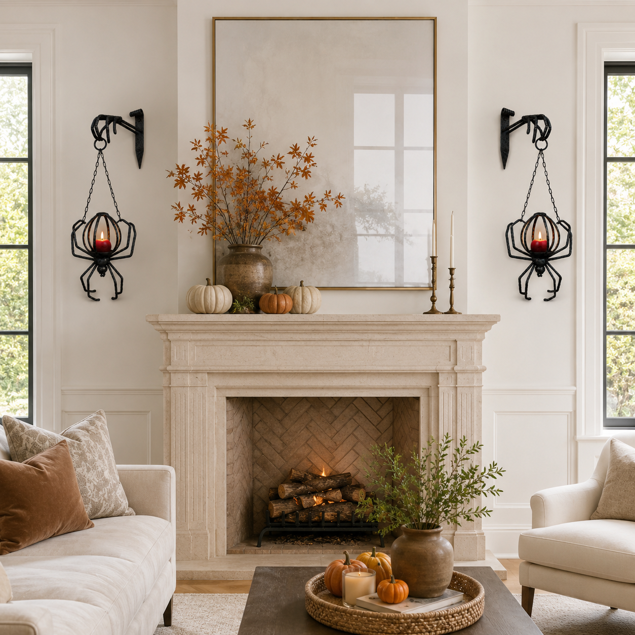 Gothic Spider Wall Sconce