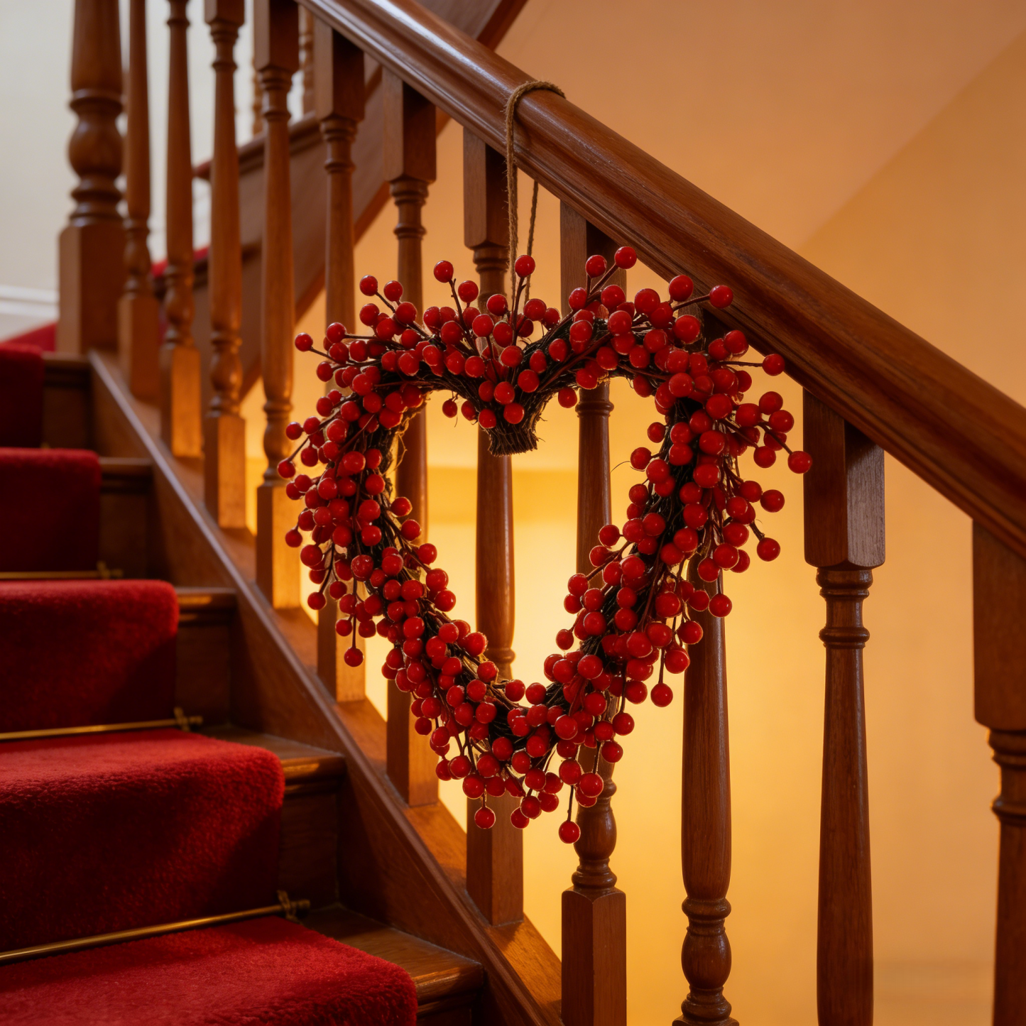 Red Berries Heart-Shaped Wreath