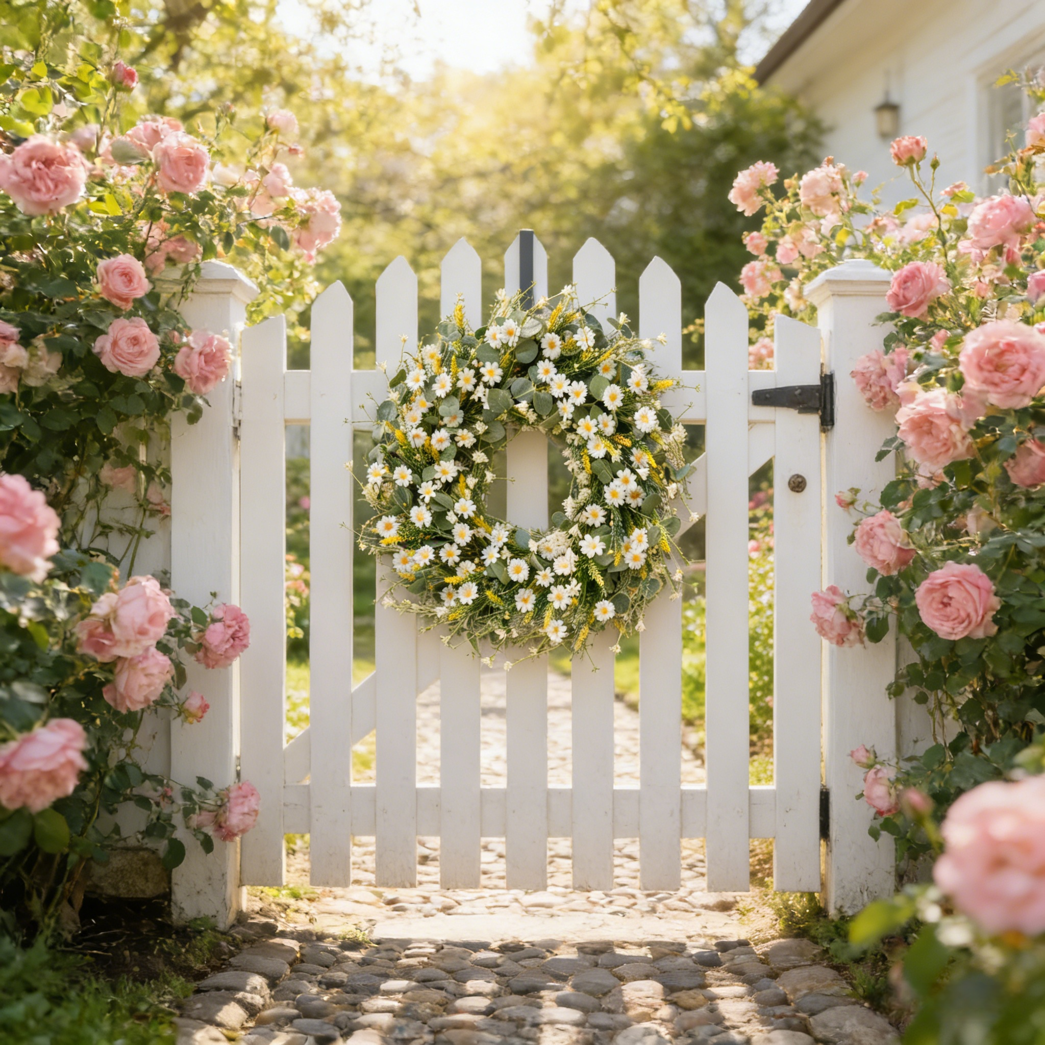 A White Daisy Decorative Wreath
