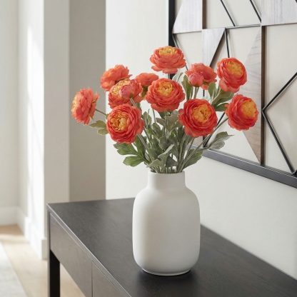 'Looks real' Silk Ranunculus Flocked Stem