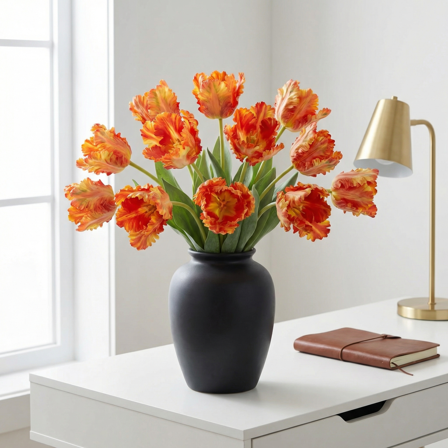 Dramatic Ruffled Tulips Stems