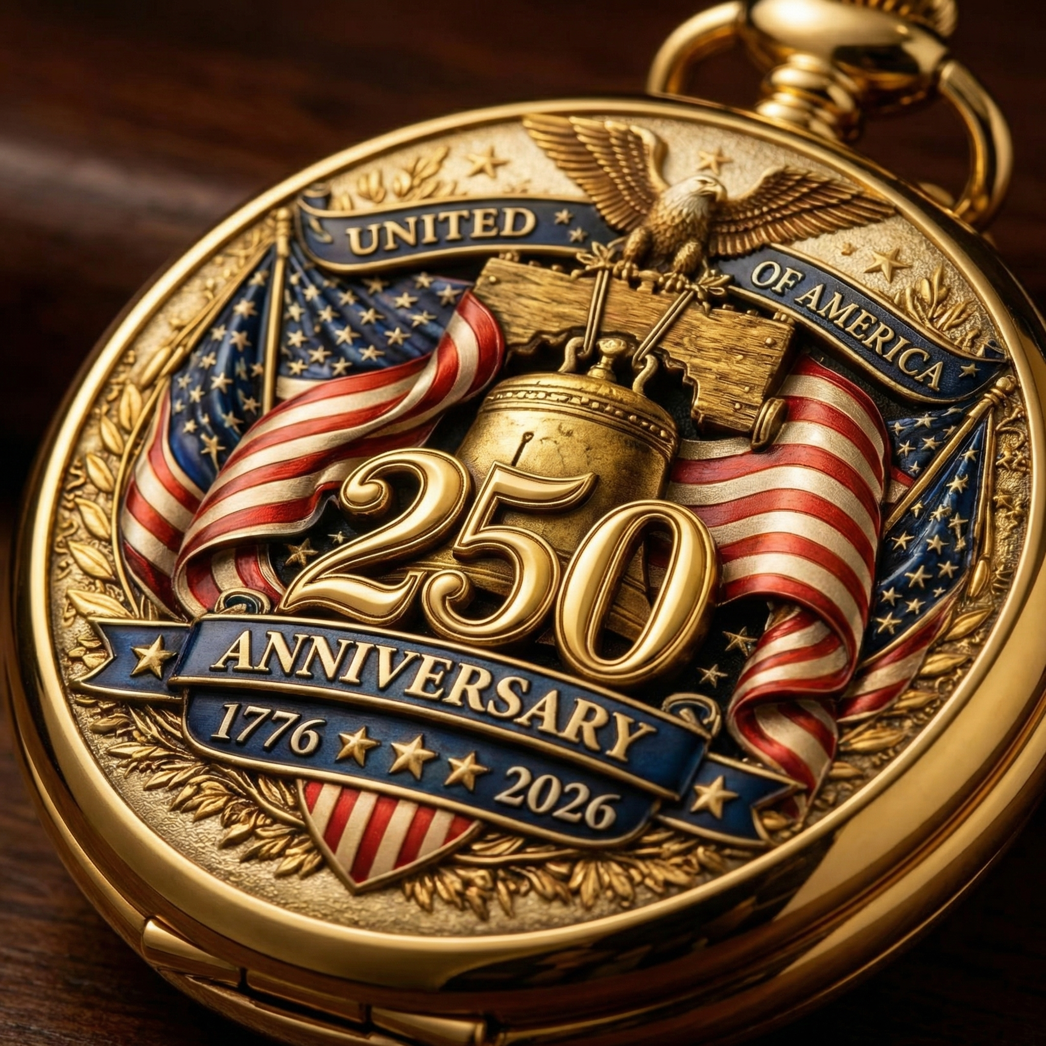 1776-2026 250Th Anniversary Commemorative Pocket Watch Retro