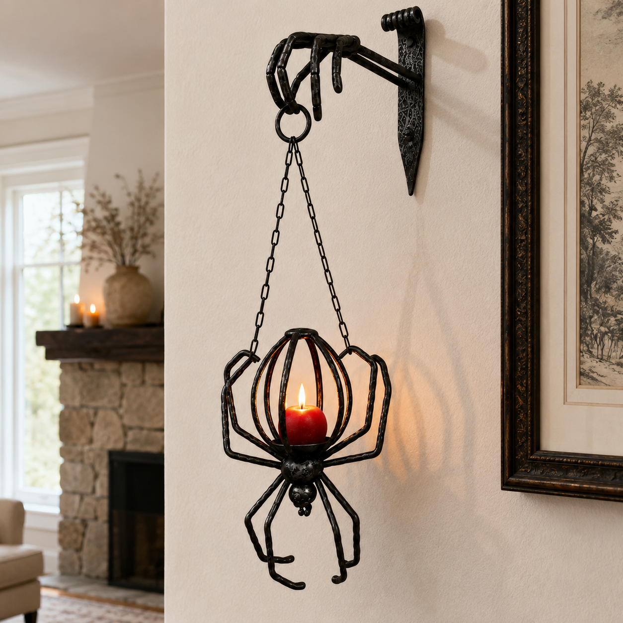 Gothic Spider Wall Sconce