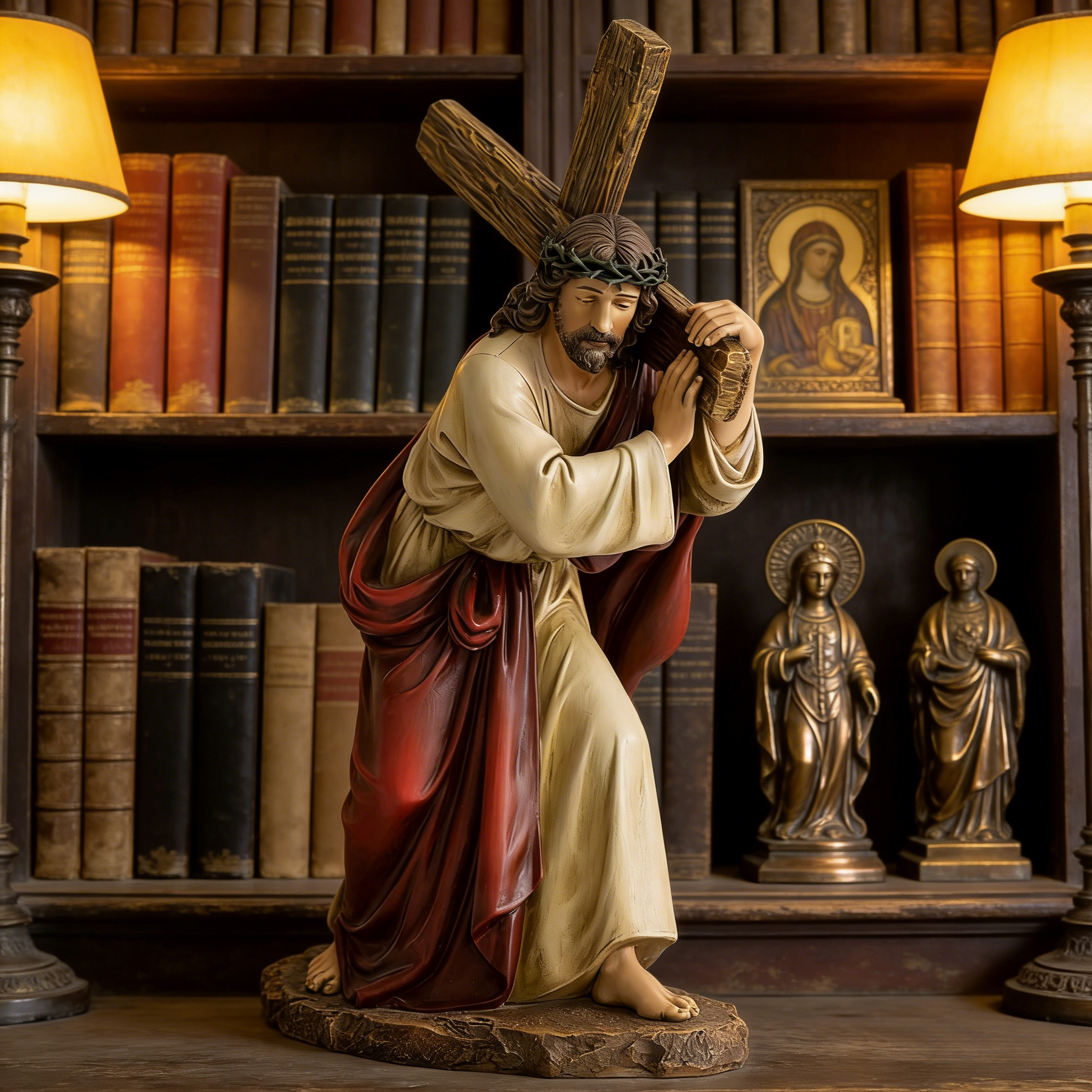 Catholic Jesus Carrying The Cross Statue