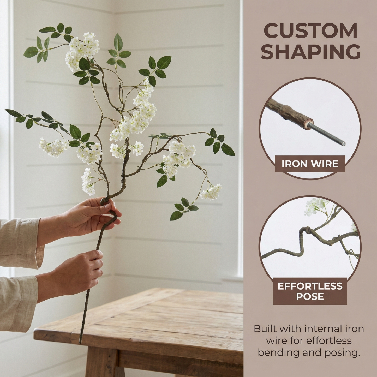 White Snowball Branch Stem