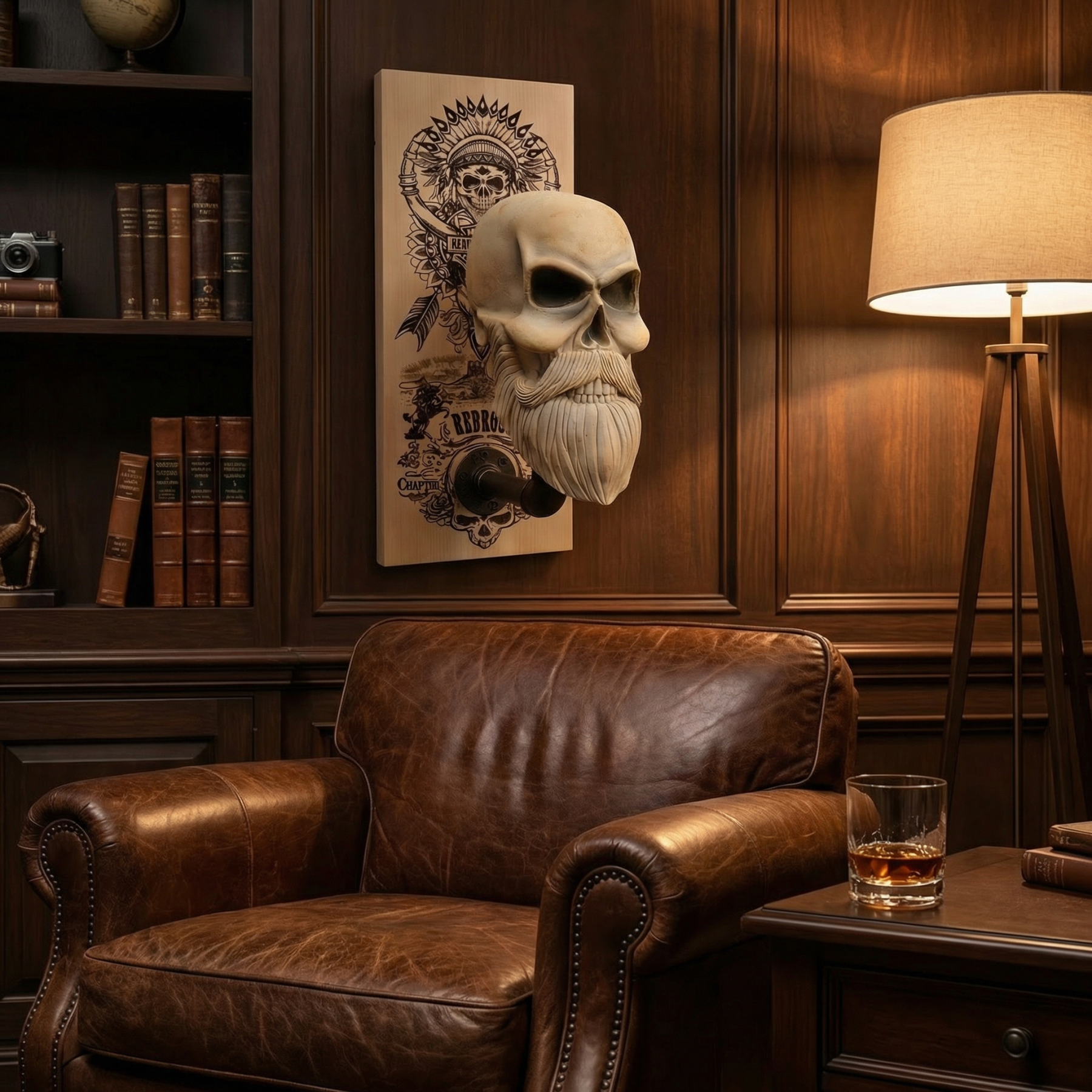 Skull Wall Sculpture Helmet Pendant Mask