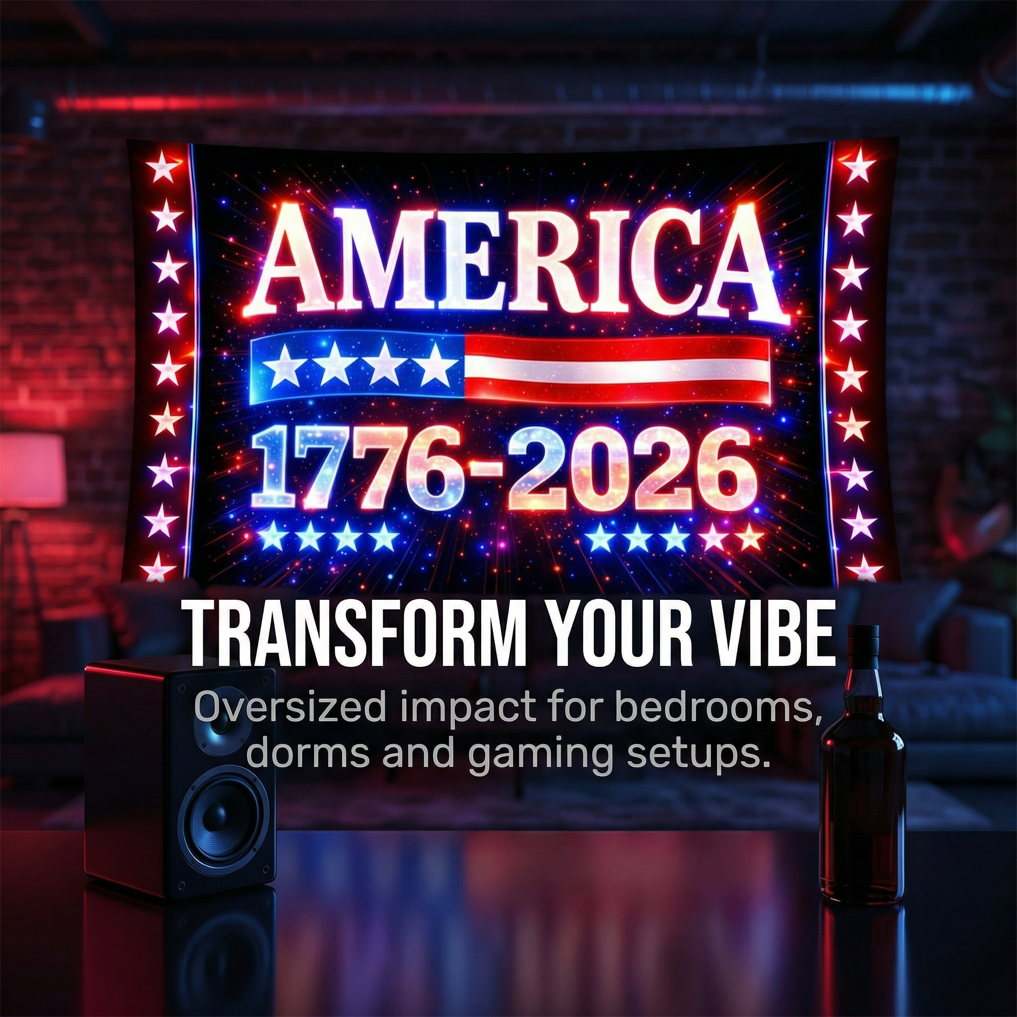 250th Anniversary Neon Print Tapestry