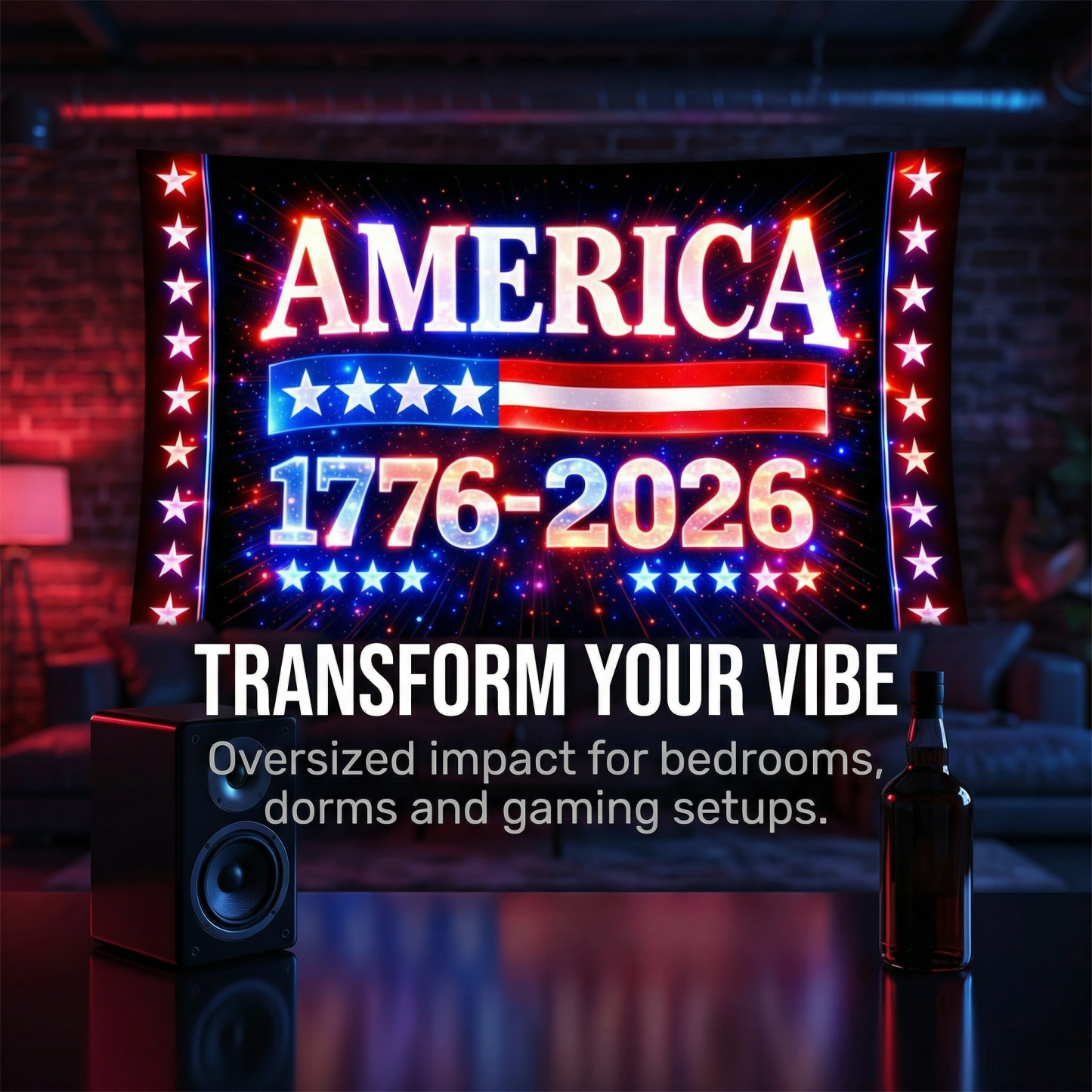 250th Anniversary Neon Print Tapestry