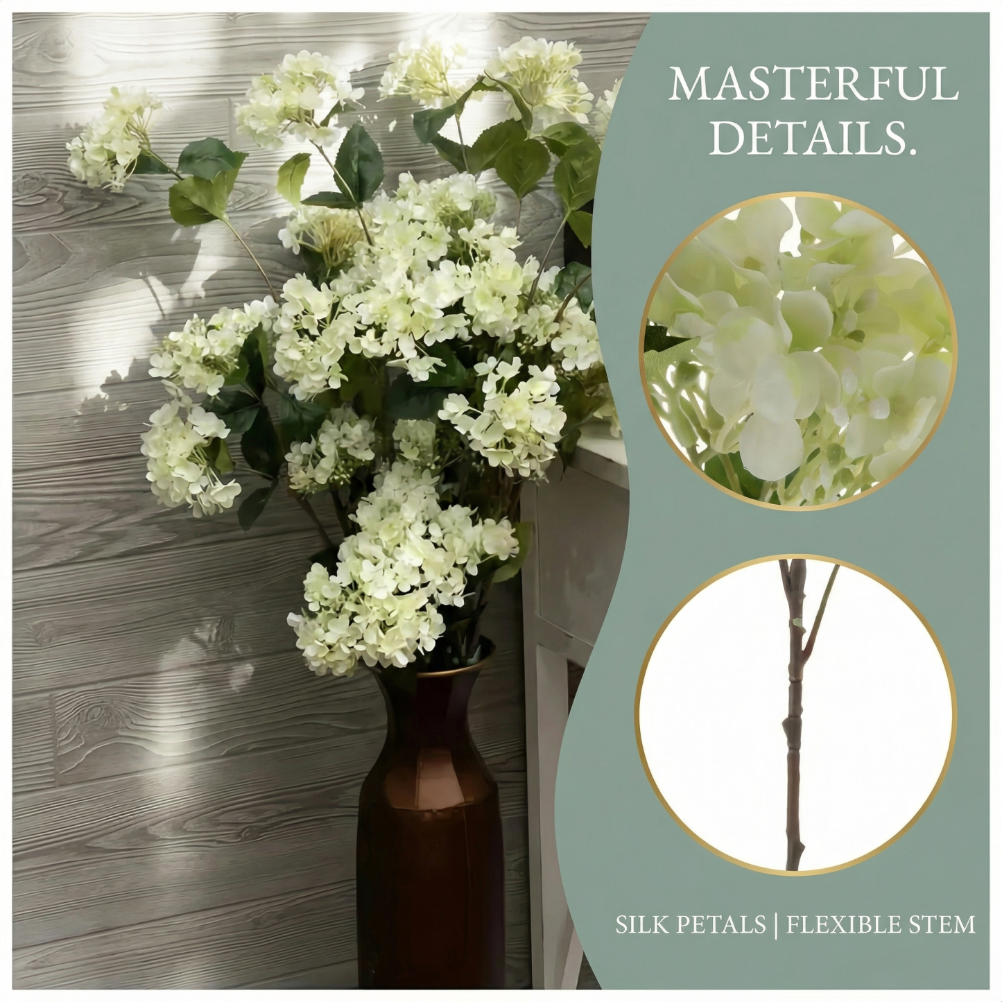 White Hydrangea Stem
