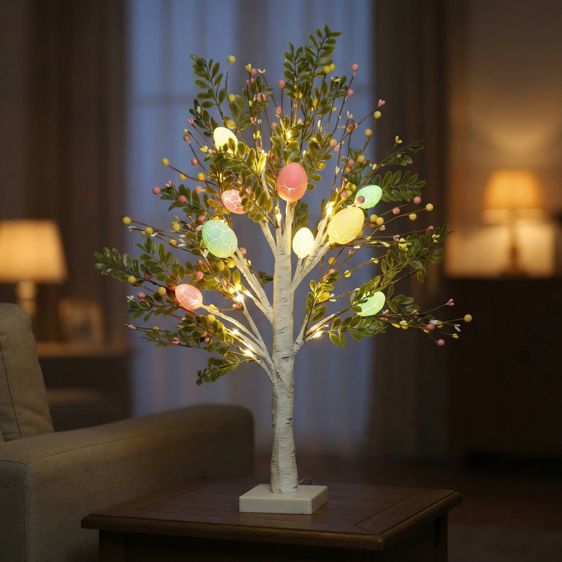Easter Egg Light Tree with Timer