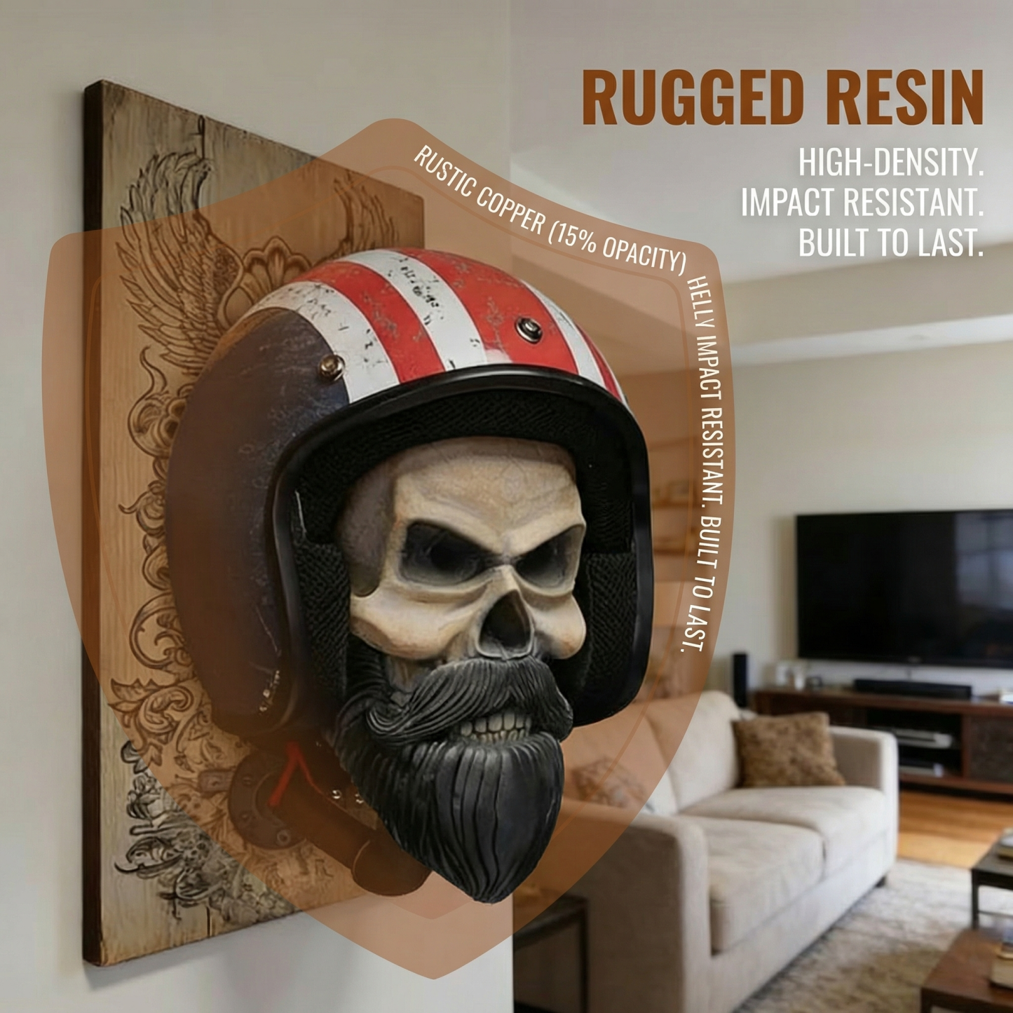 Skull Wall Sculpture Helmet Pendant Mask